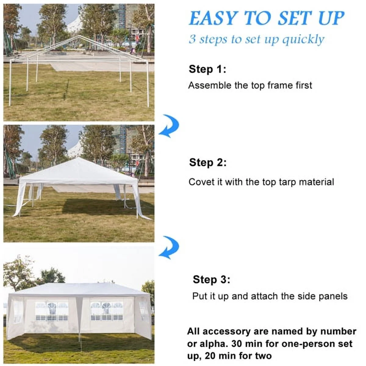 Mother's Day Sales - 3 x 9m Five Sides Waterproof Tent with Spiral Tubes