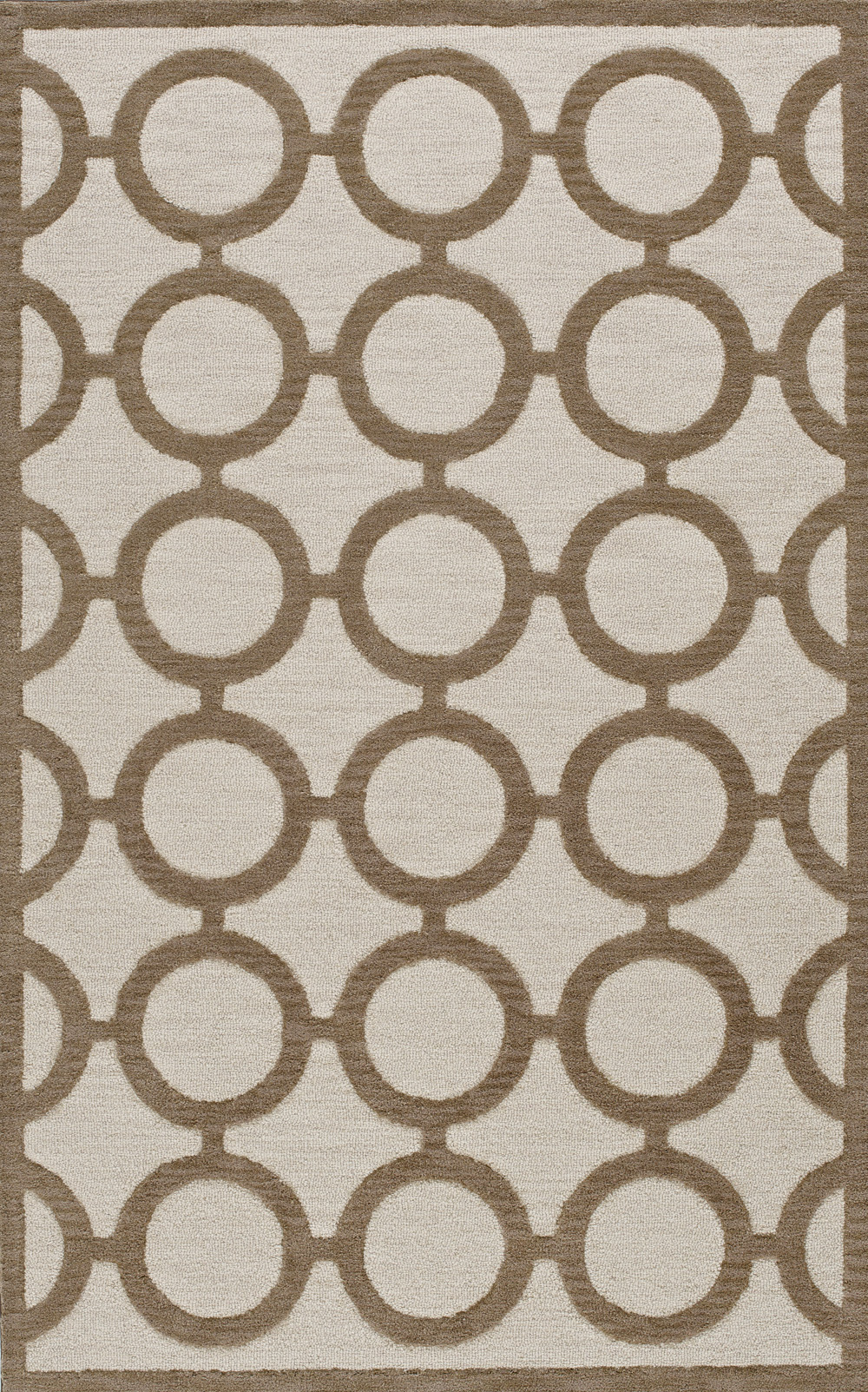 Dalyn Transitions Area Rug TR2 Tr2 Brown Circles Rings 8' x 8' Octagon