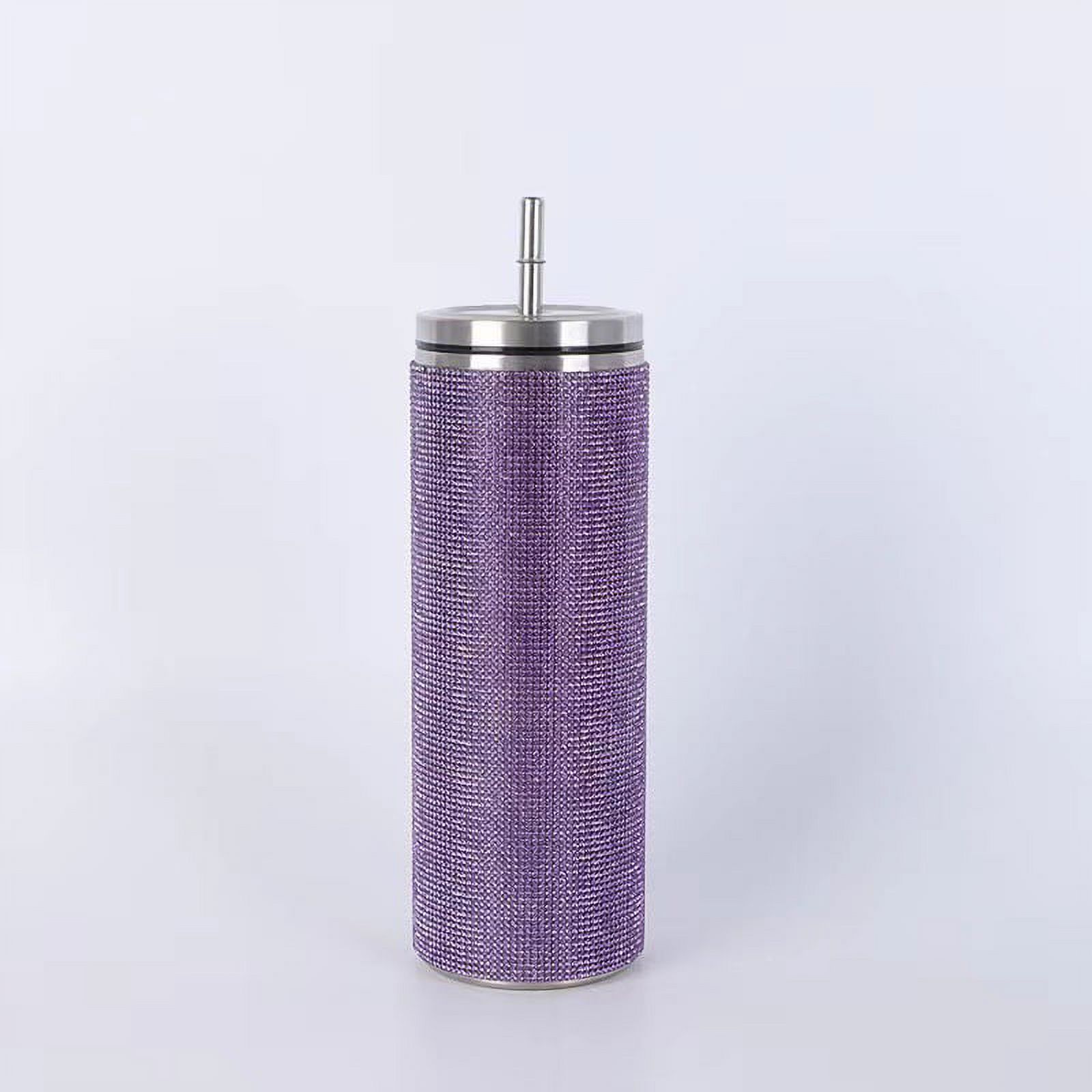 Glitter Water Bottles,Bling Cup -20oz Stainless Steel Diamond Water Bottle Insulated Cups with Lids and Straws Rhinestone ,Gift for Women Mom Girlfreind