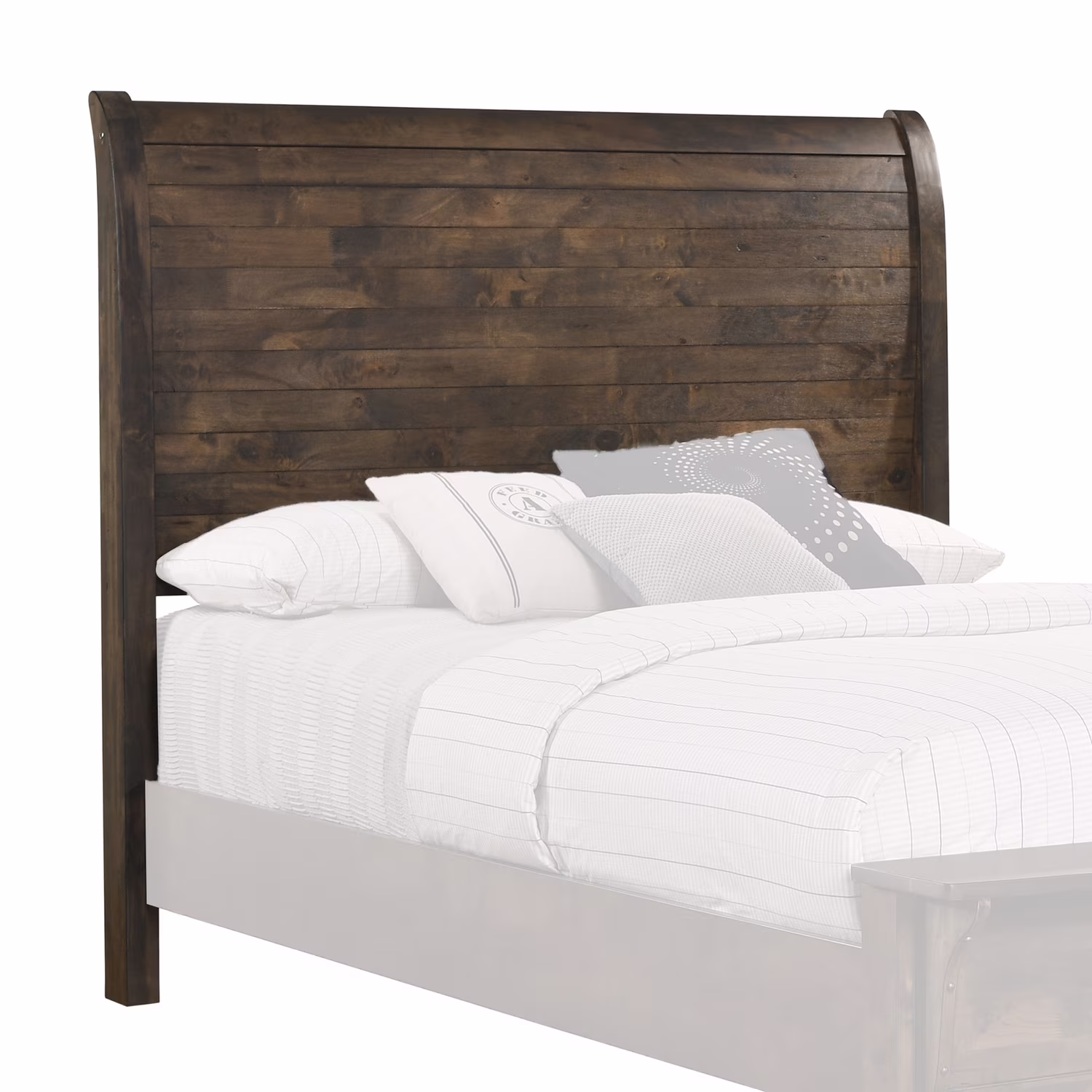 Benjara Transitional Wooden Headboard with Panelled Style Design, Brown