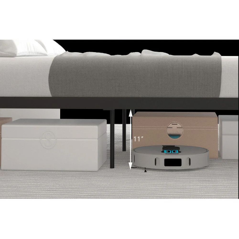 Ceres Metal Bed, Black with Walnut wood Headboard&Footboard, King