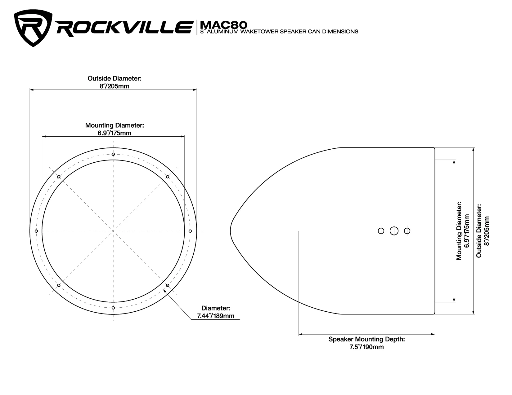 Rockville Dual 7.7 