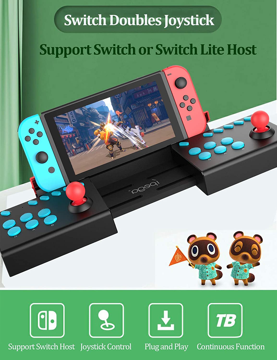 Switch Host Doubles Rocker NS Lite Game Console Arcade Rocker Controller Plug and Play with Bursts