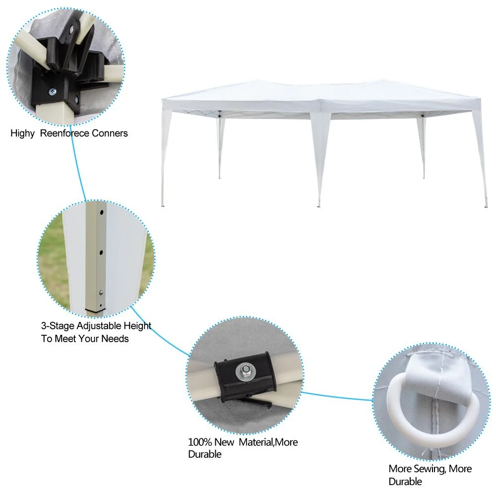 Ktaxon 10'x 20' Pop Up Wedding Party Tent Foldable Gazebo Beach Canopy with Bag