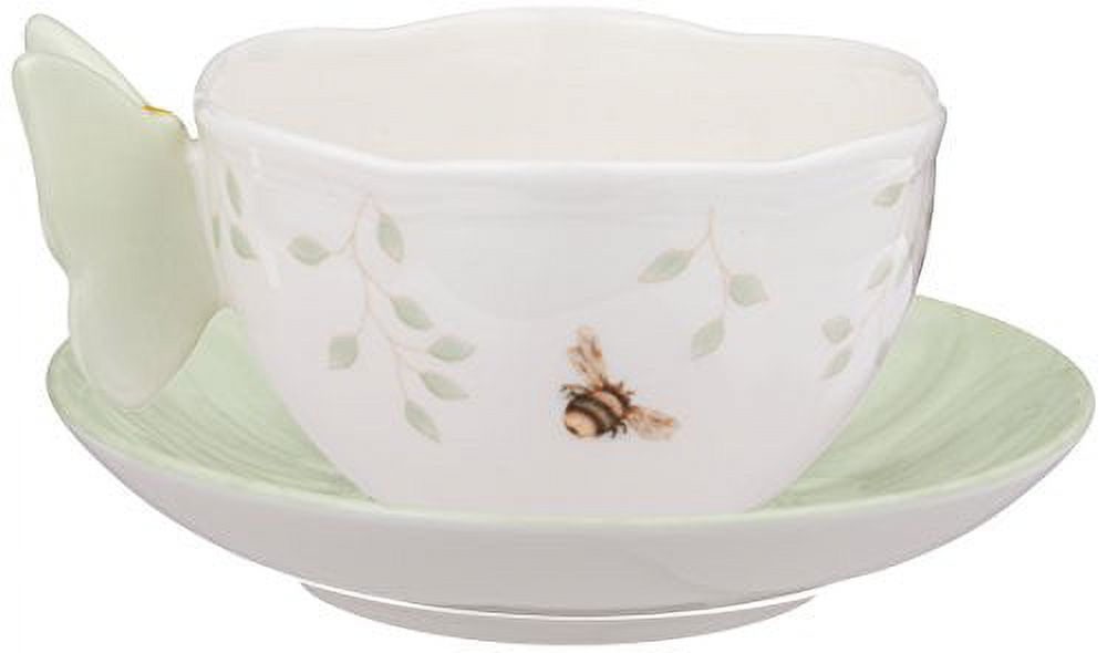 LENOX Butterfly Meadow Green Cup  Saucer