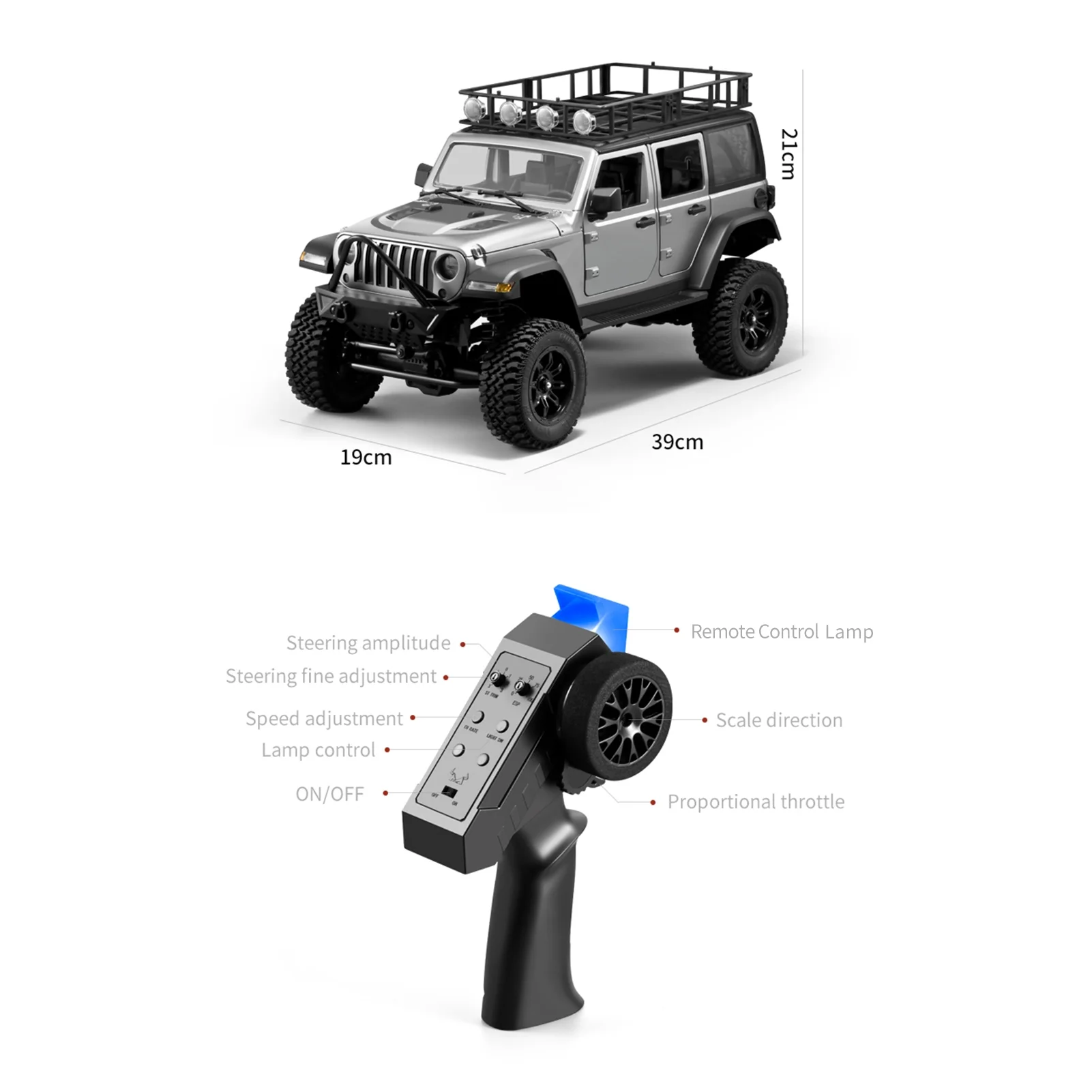 OWSOO Remote control car,4 Wheel Drive Remote Crawler Remote Car 12 Scale 4 1 12 Scale COMETX ERYUE car Car Kids 3 Battery Car Off-Road Remote