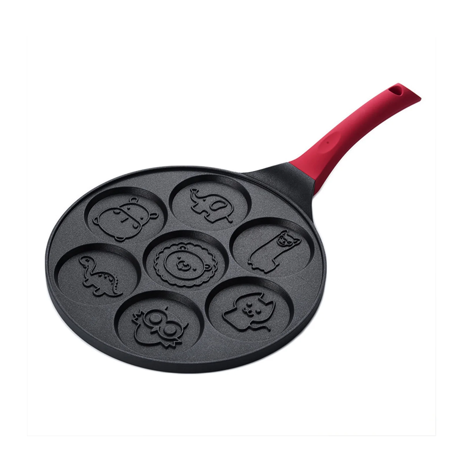 Walmeck Grill pan,Pancake Pan 7 Pan - Pancake Molds Kids Nonstick Pancake Maker Pan Maker Pan - Animal Shapes With Huiop Mewmewcat Buzhi