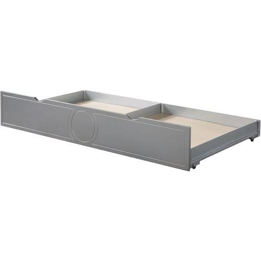 Powell Contemporary Wood  Size Trundle In Silver