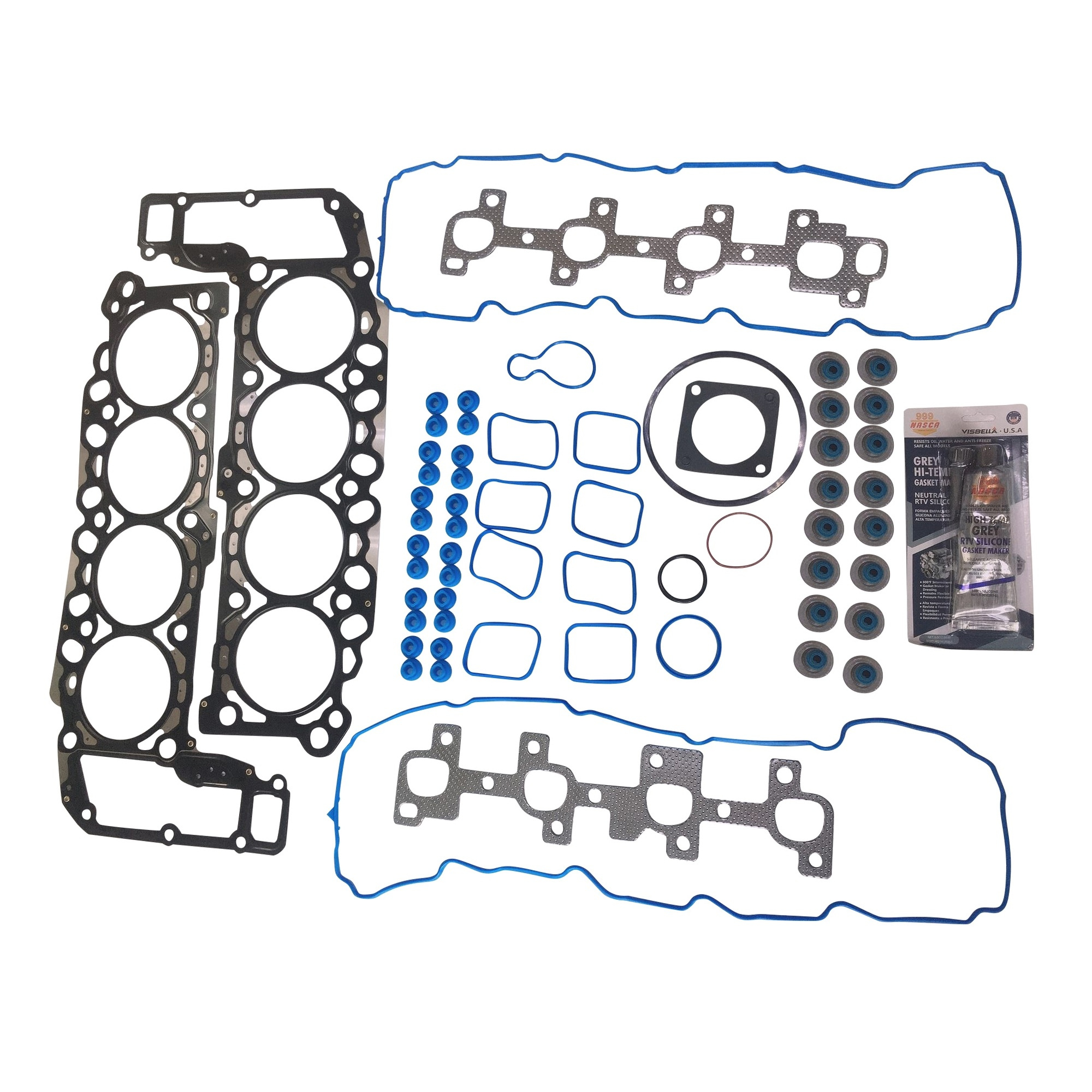 MLS Cylinder Head Gasket Set w/Head Bolts For 1999-2003 Dodge Jeep 4.7L V8