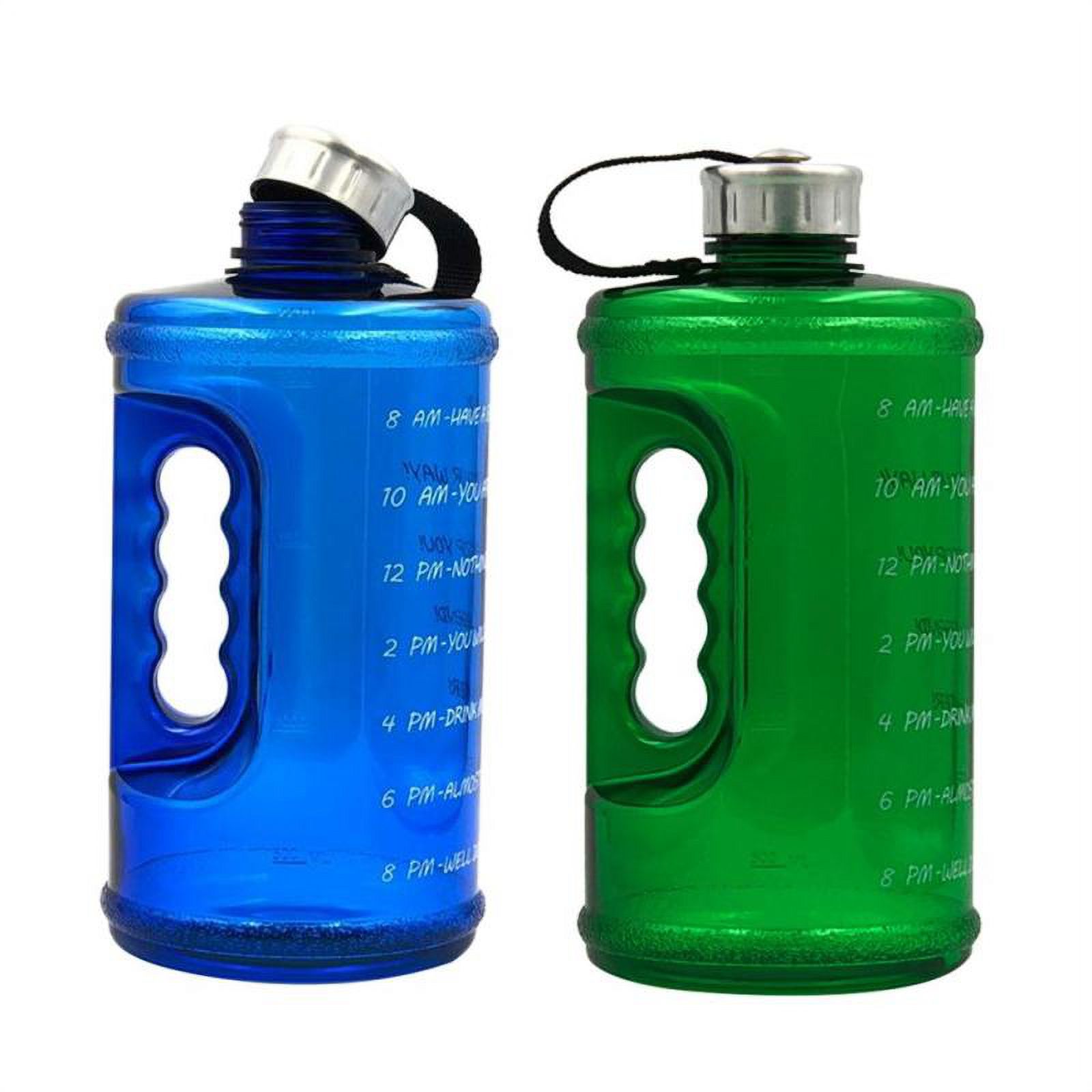 2x Water Bottle Leak-Proof Jug Outdoor Travel Hiking Sports 73oz Green Blue