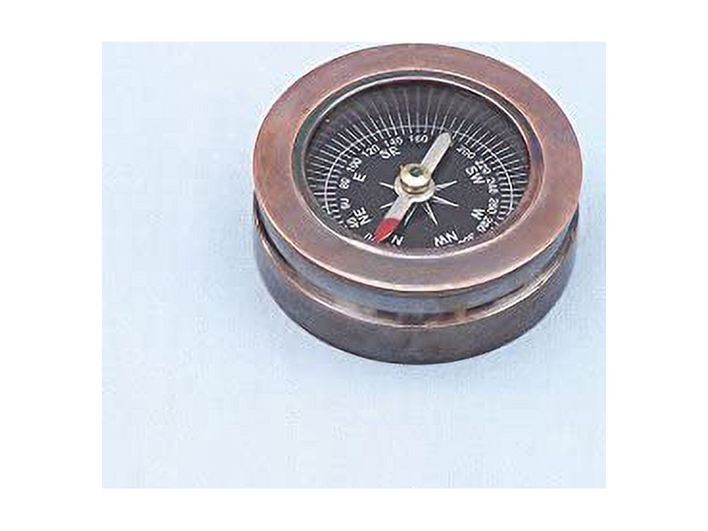 Antique Copper Paperweight Compass with Rosewood Box 3