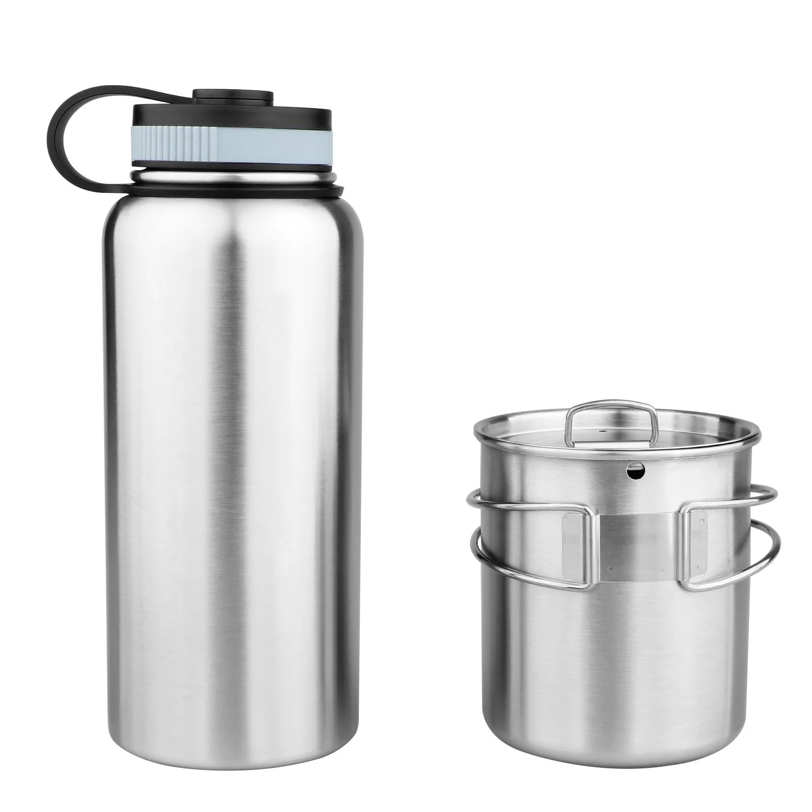 Camping Water Sturdy Cup + Mouth Spreader Bottle Hanger