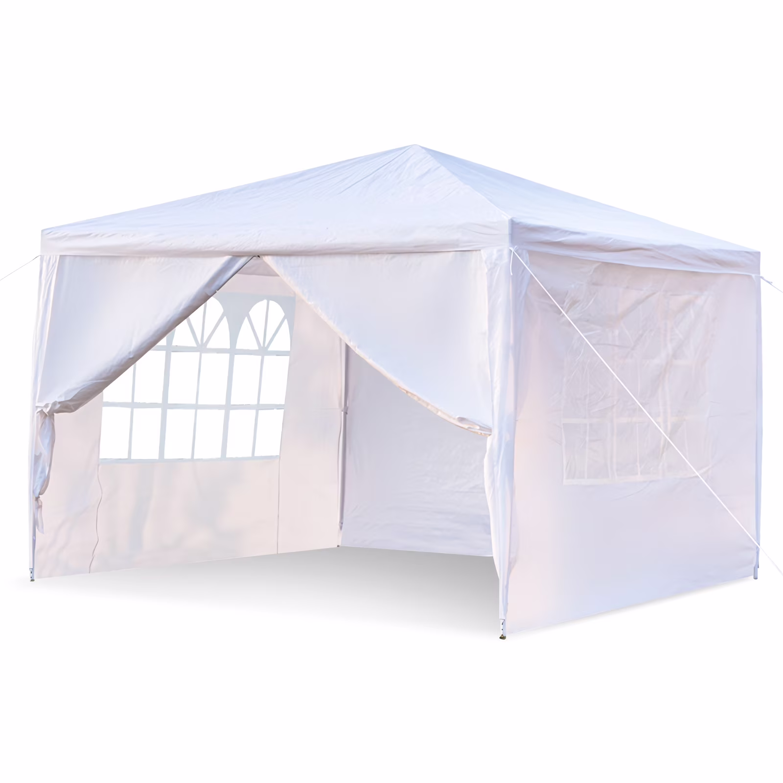 SYTHERS 10 x 10ft Canopy Tent with 4 Removable Sidewalls, Outdoor Party Wedding Gazebo Heavy Duty Tent for Backyard Patio BBQ