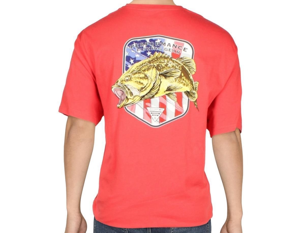 Columbia Men's Pfg Graphic T-Shirt in Sunset Red-Medium