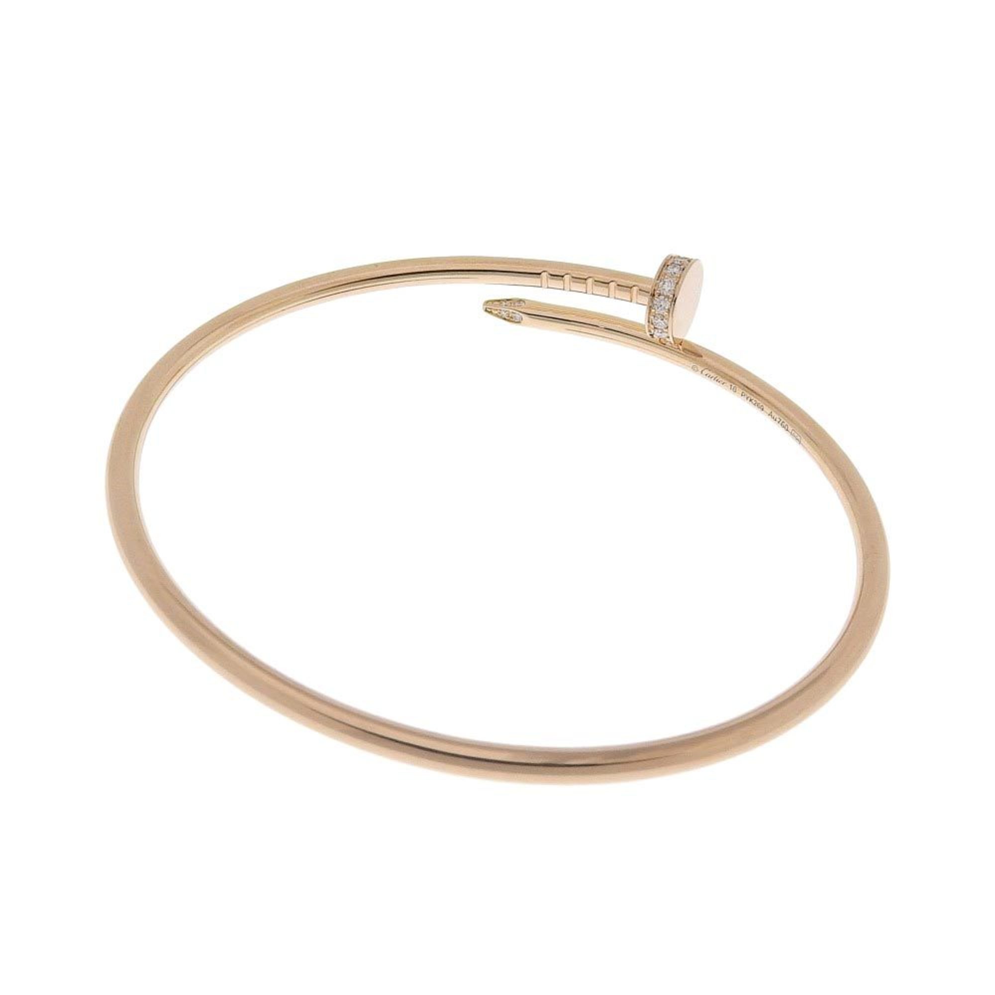 Pre-Owned Cartier CARTIER Just Uncle SM Bangle K18PG Melee Diamond Size 16 B6065816 Nail (Good)