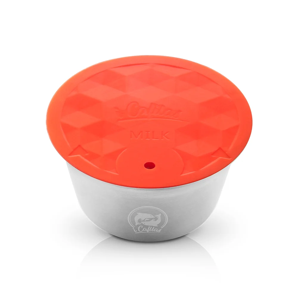Aibecy Reusable Milk Capsule Stainless Steel Refillable Milk Foam Pod Compatible with Dolce Gusto