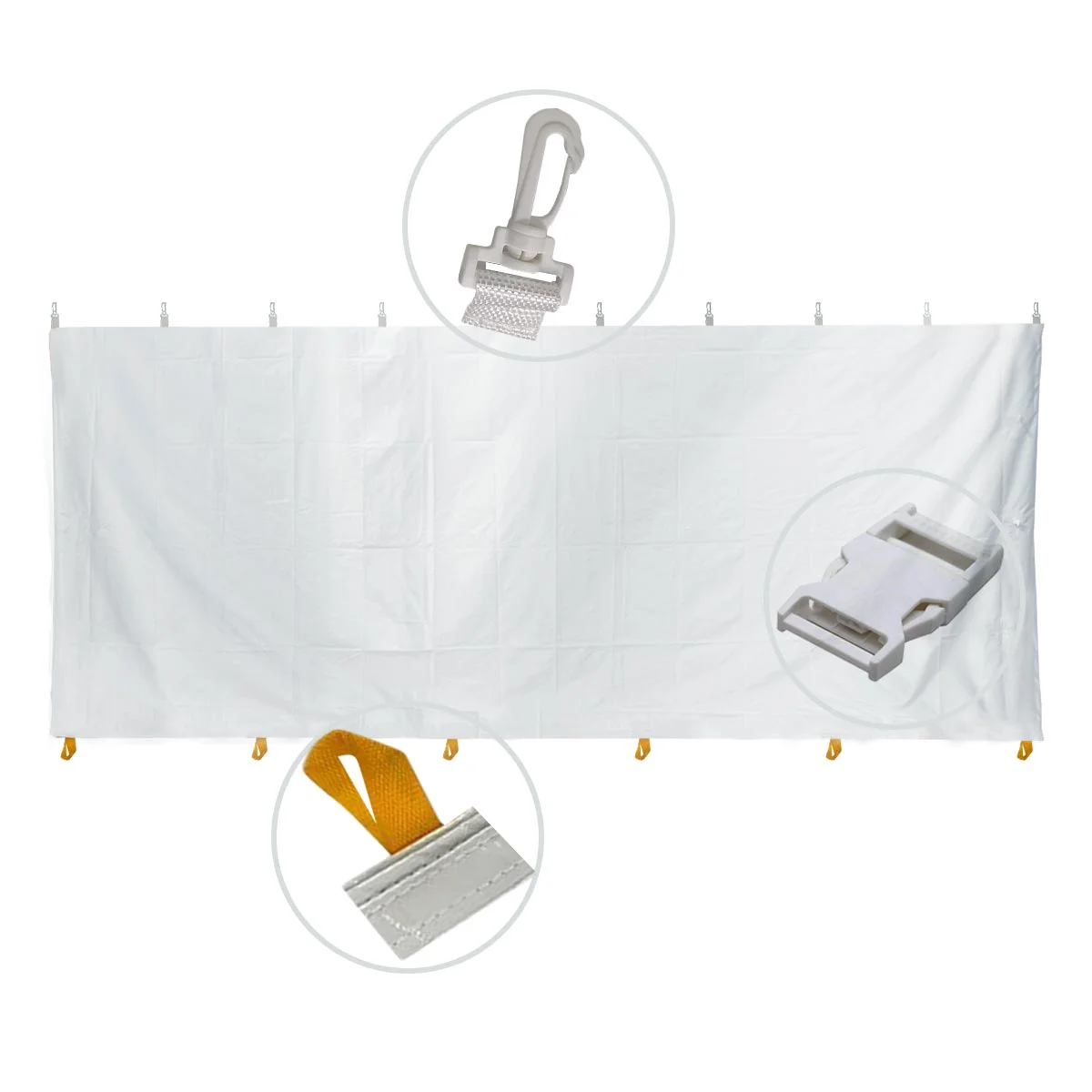 Party and Canopy Tent Premium Blockout Sidewall Kit, 20' x 40'