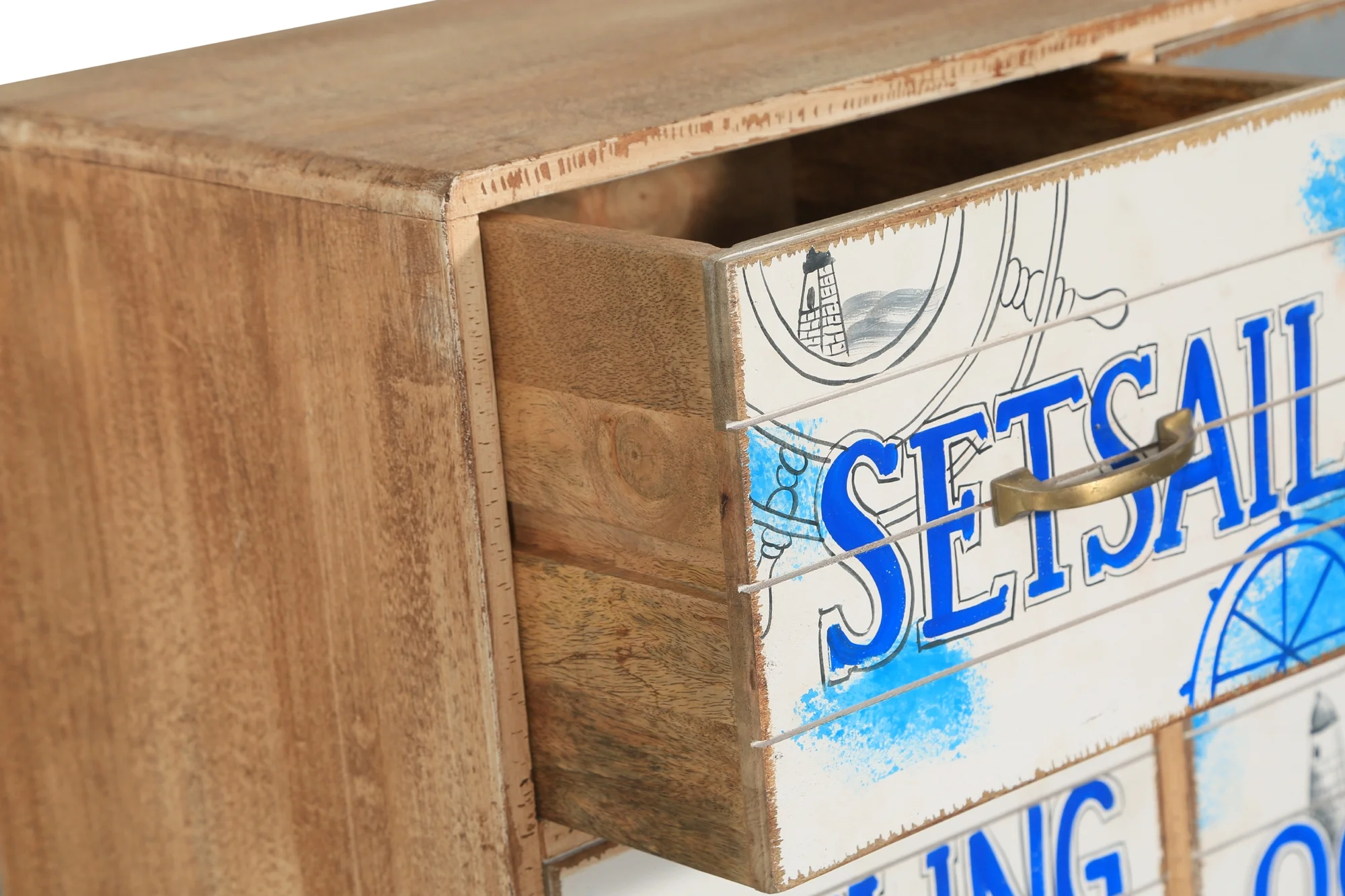 Seaside Recycled Mango Wood Chest with 4 Drawers