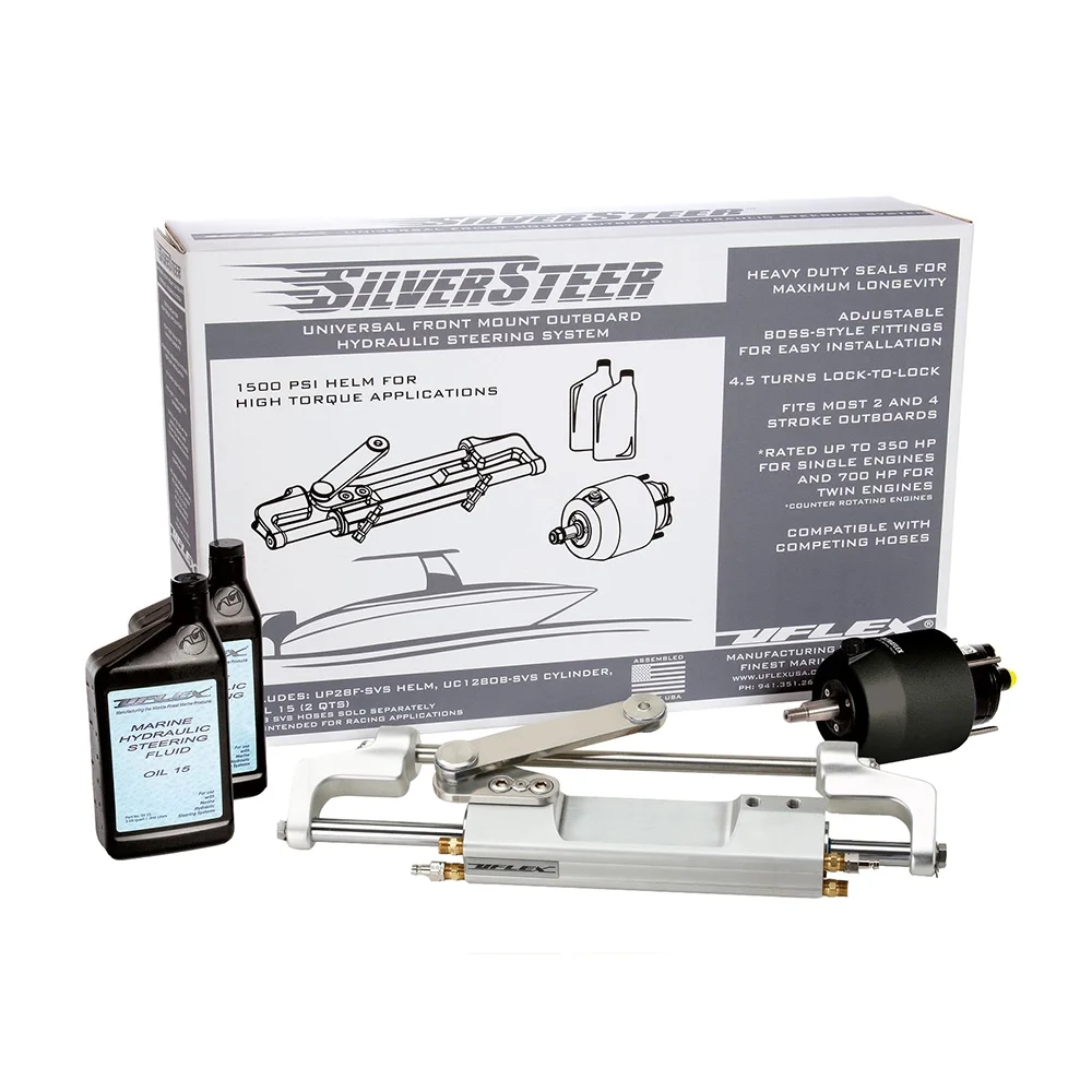 Uflex SilverSteer Universal Front Mount Outboard Hydraulic Tilt Steering System  1500PSI V2