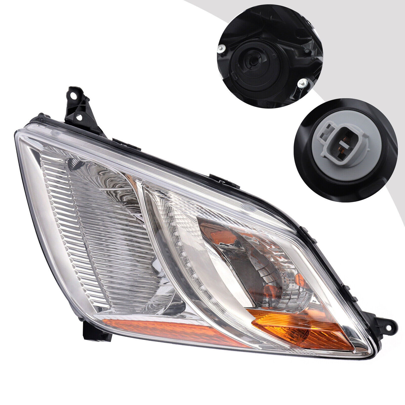 ZhdnBhnos Left Front Headlight Driver Side Halogen Headlamp Assembly For 2006 2007 2008 2009 Toyota Prius Black Housing