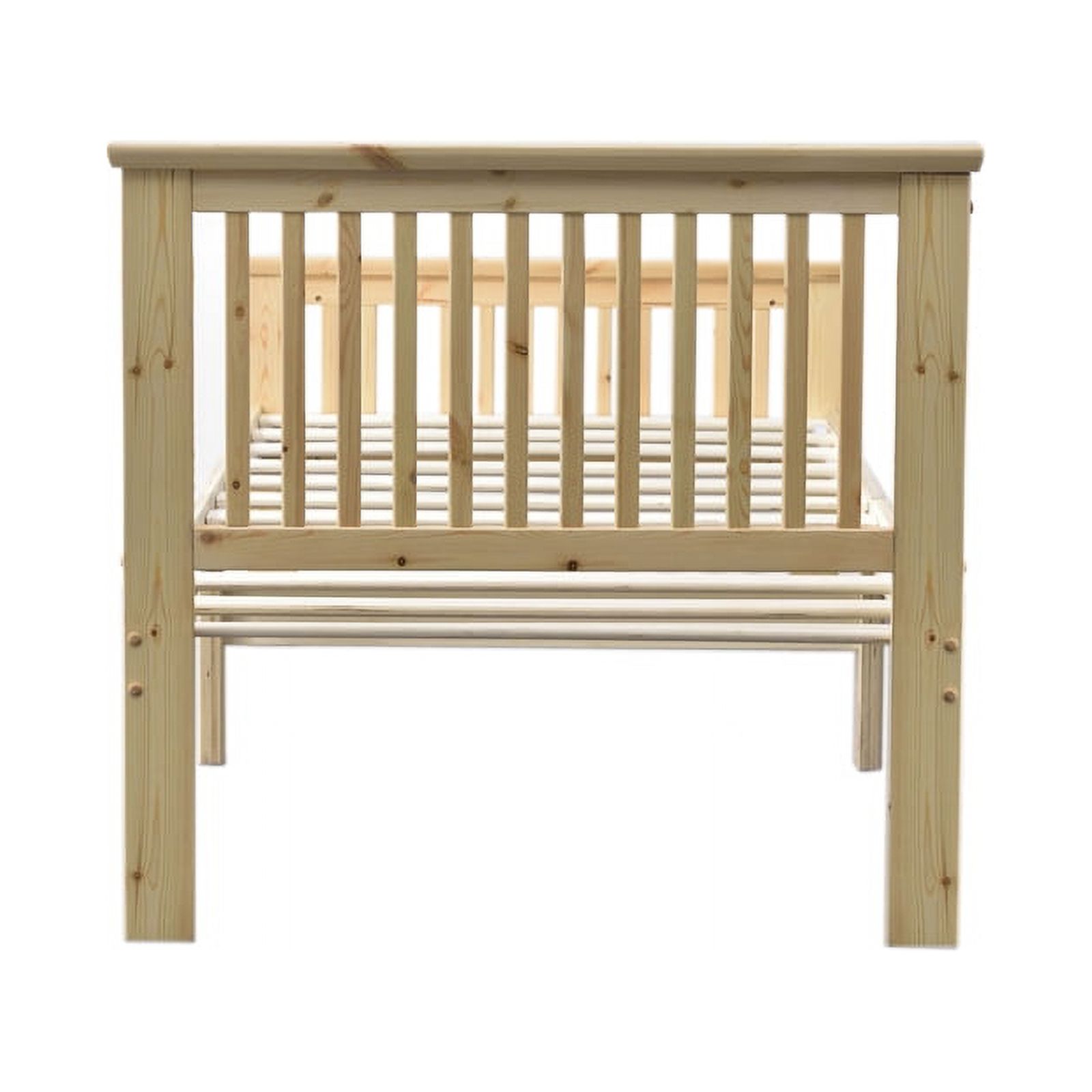 Home Square 2-Piece Set with 4-Drawer Chest Dresser and Pine Twin Bed in Natural