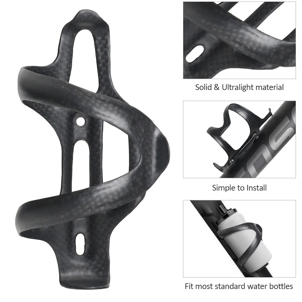 CACAGOO Super Light 16gram Carbon Fiber Bottle Cage Bicycle Water Bottle Holder Cage