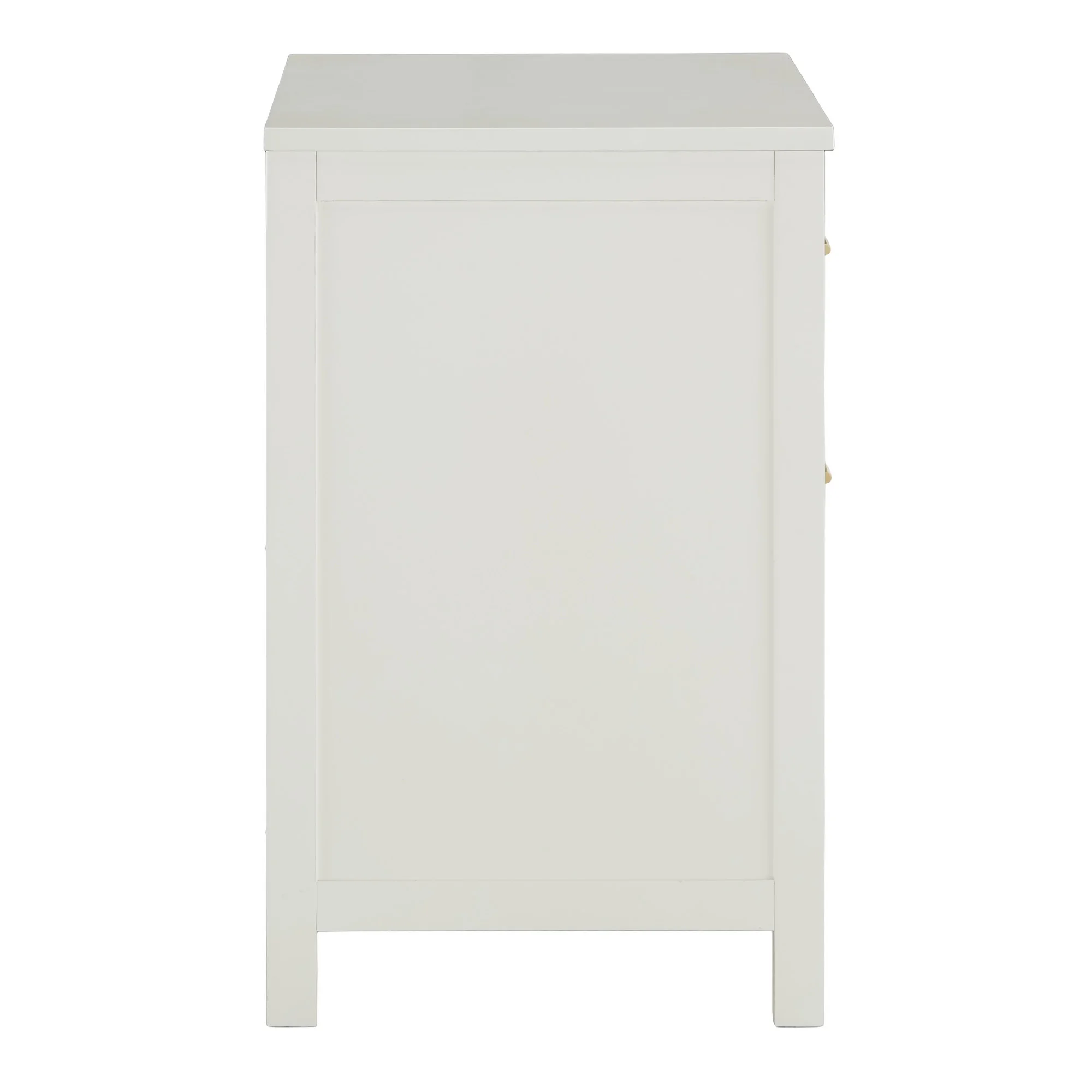 Weston Home Danica Modern 2 Drawer Nightstand, White