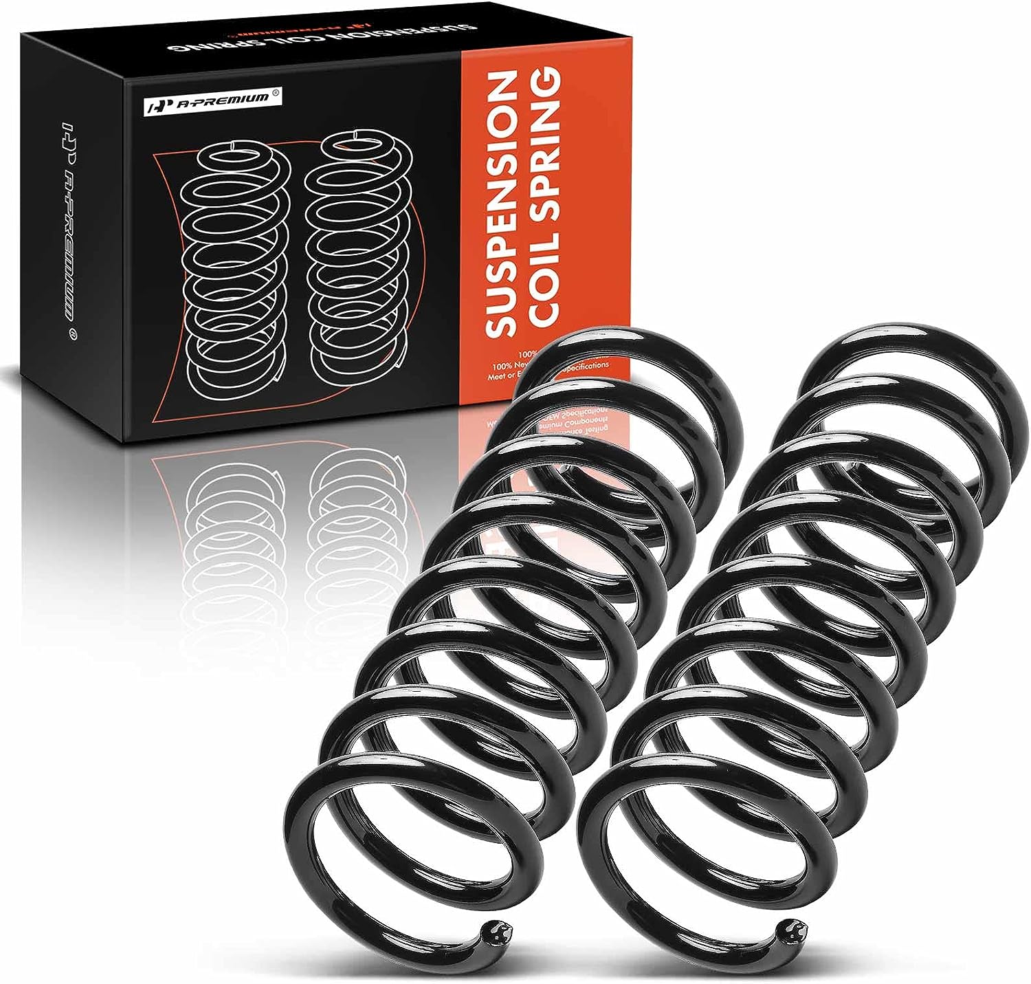 A-Premium 2Pcs Front Suspension Coil Spring Set Compatible with Lincoln Town Car 1981-1990, Mark VI 1980-1983 & Ford Crown Victoria 1992-2002 & Mercury Grand Marquis, Driver and Passenger Side