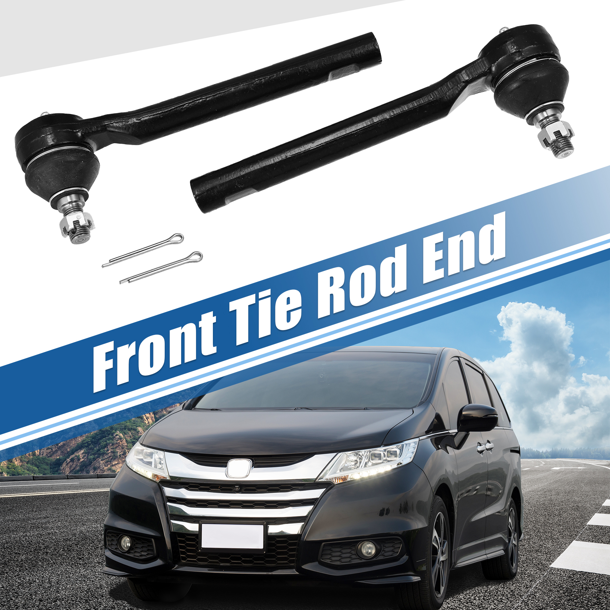 Front Tie Rod End Links Suspension Steering Tie Rod End ES800224 for Honda Odyssey 2005-2010 2pcs