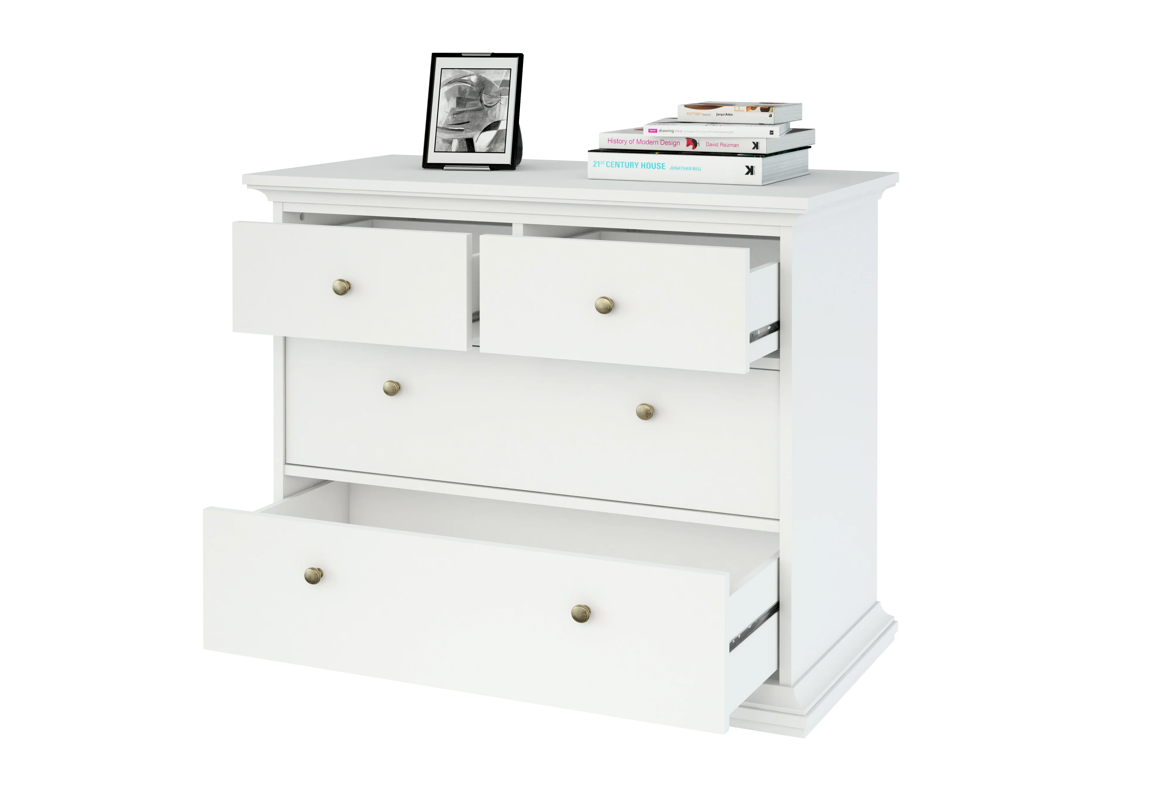 Maison Park 4 Drawer Chest, White