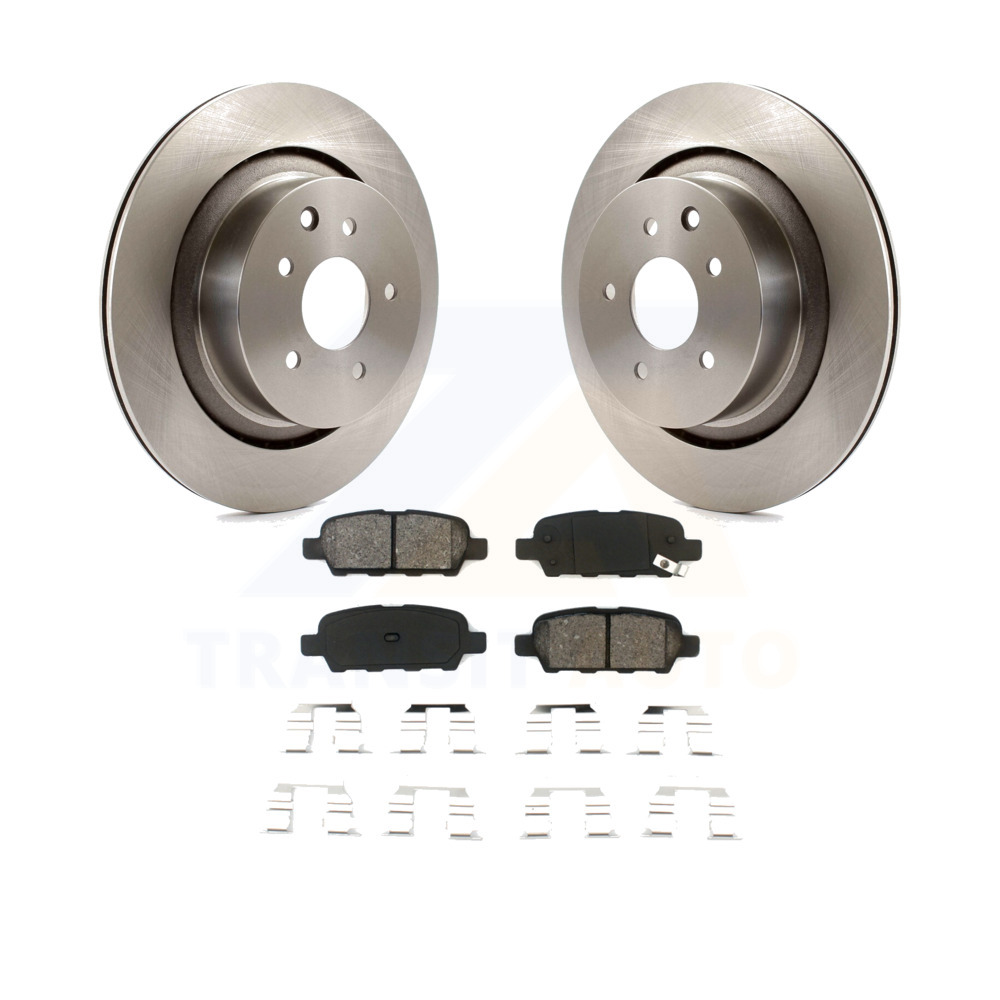 Transit Auto - Rear Disc Brake Rotors And Semi-Metallic Pads Kit For INFINITI G37 G35 Q60 K8S-101878