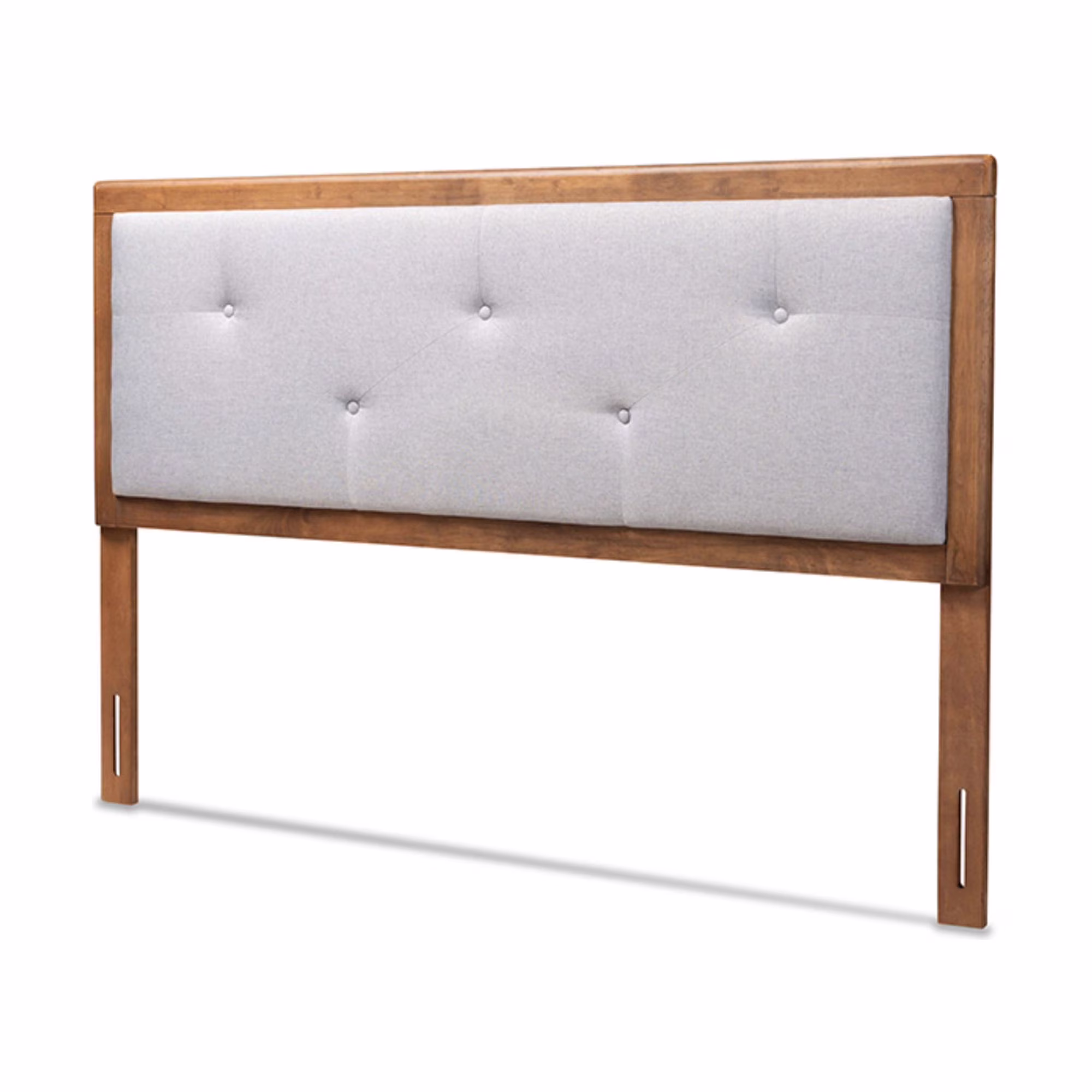 Baxton Studio Abner Light Gray and Brown Finished Wood Full Size Headboard