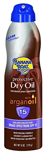 Banana Boat UltraMist Protective Dry Oil Spray SPF 15 Sunscreen (Pack of 2)