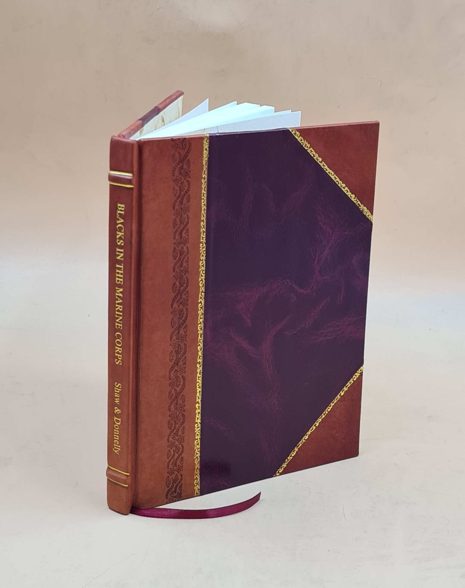 Blacks in the Marine Corps / by Henry I. Shaw, Jr. and Ralph W. Donnelly. 1975 [Leather Bound]