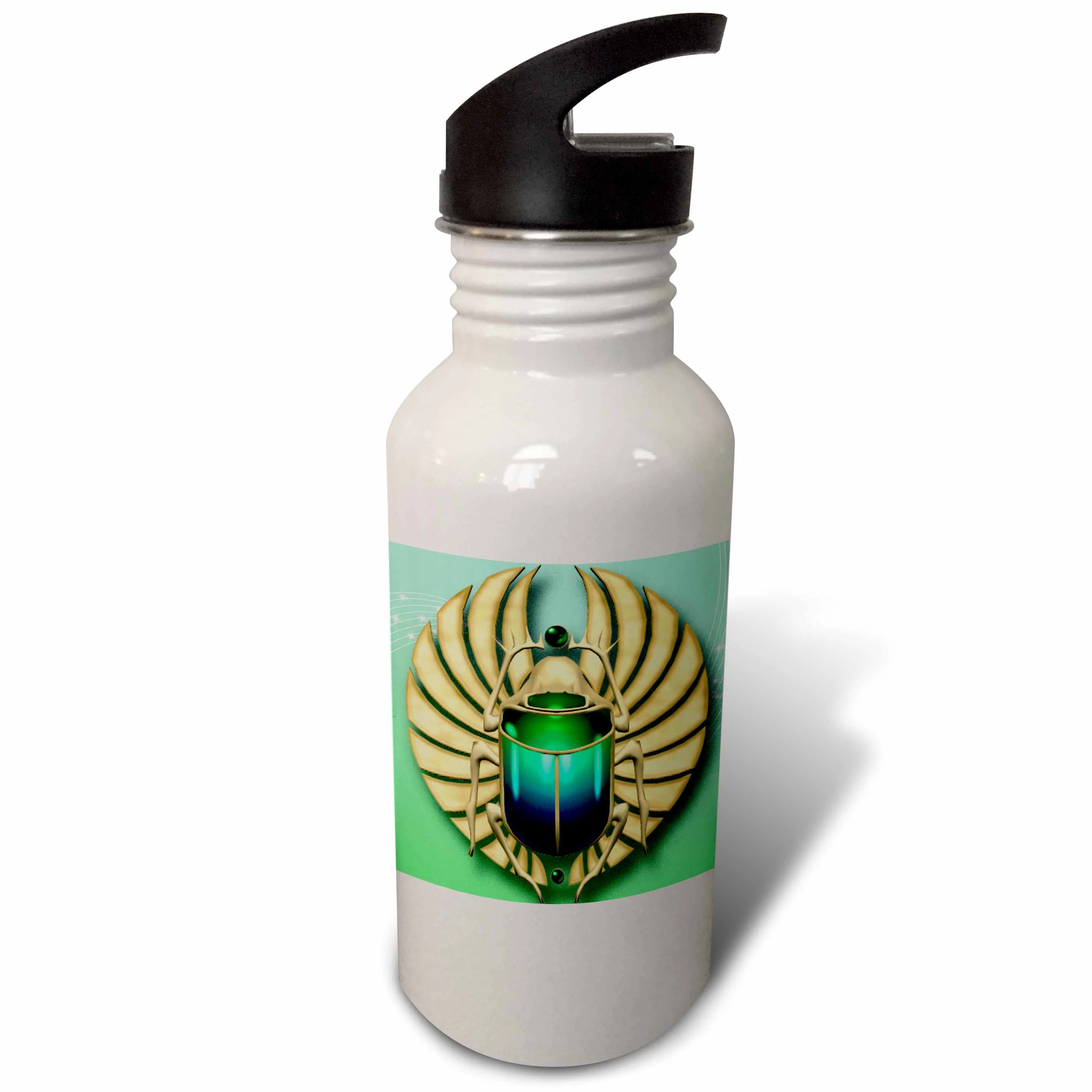 Egyptian Scarab in beautiful colors 21 oz Sports Water Bottle wb-108169-1
