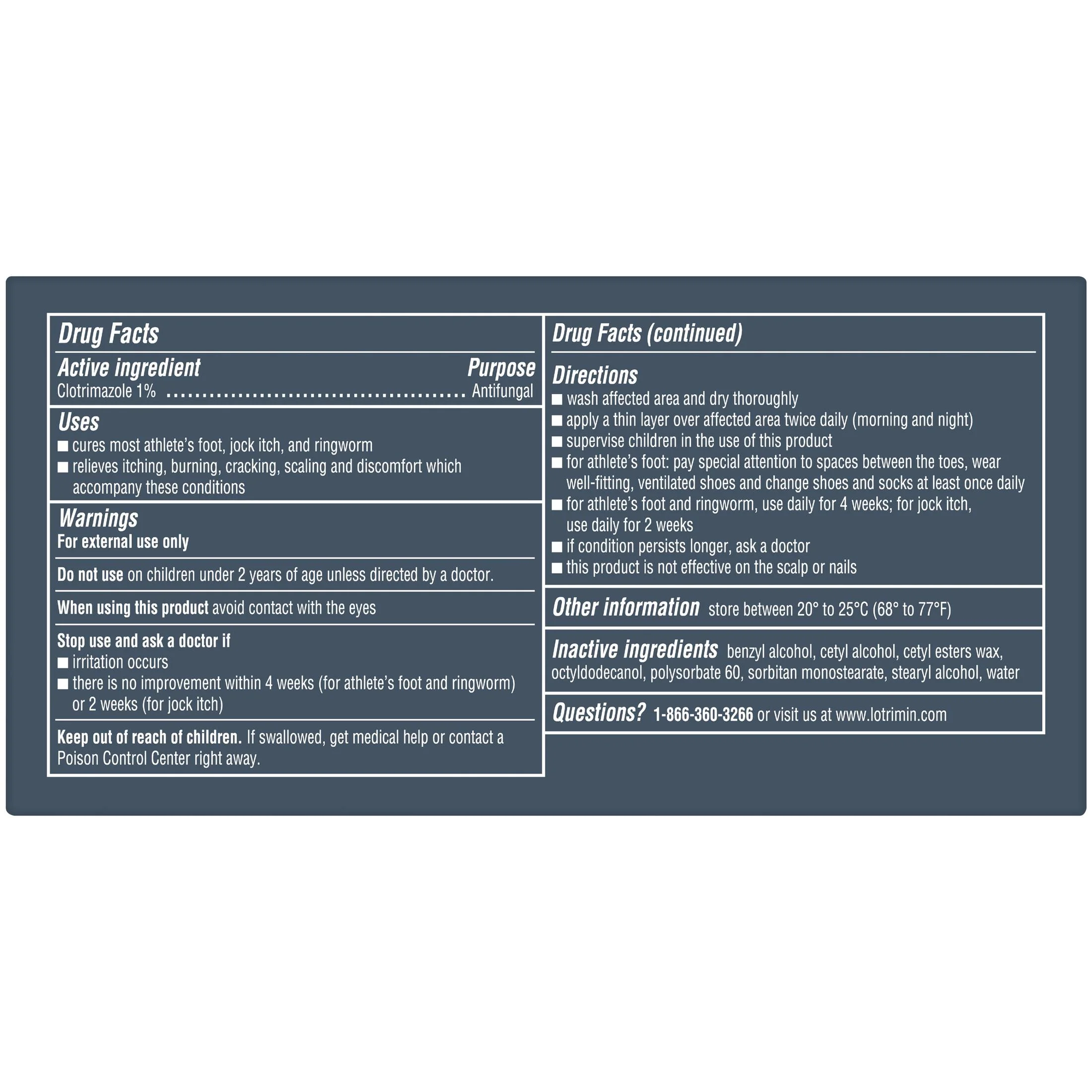 Lotrimin AF Athlete's Foot Antifungal Cream, 1.1 Ounce Tube