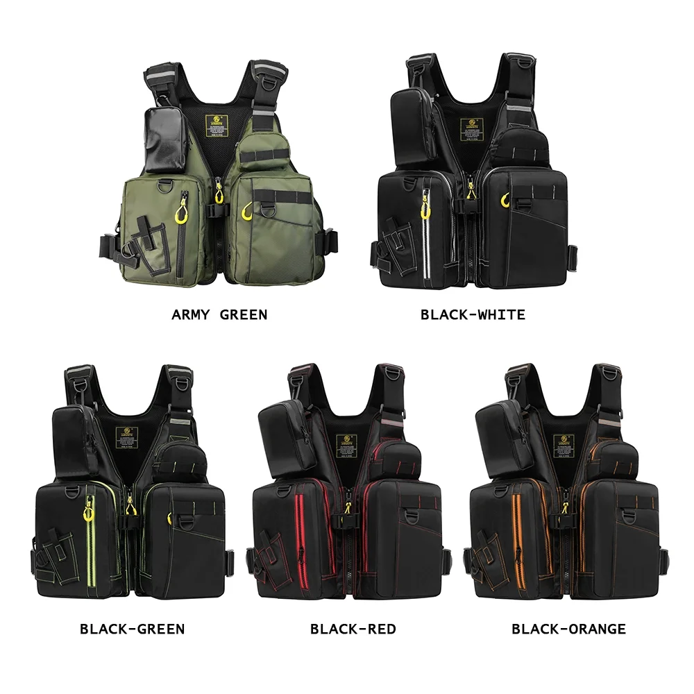 JARUSITE Fishing Multiple Pockets Floatation Vest Adults