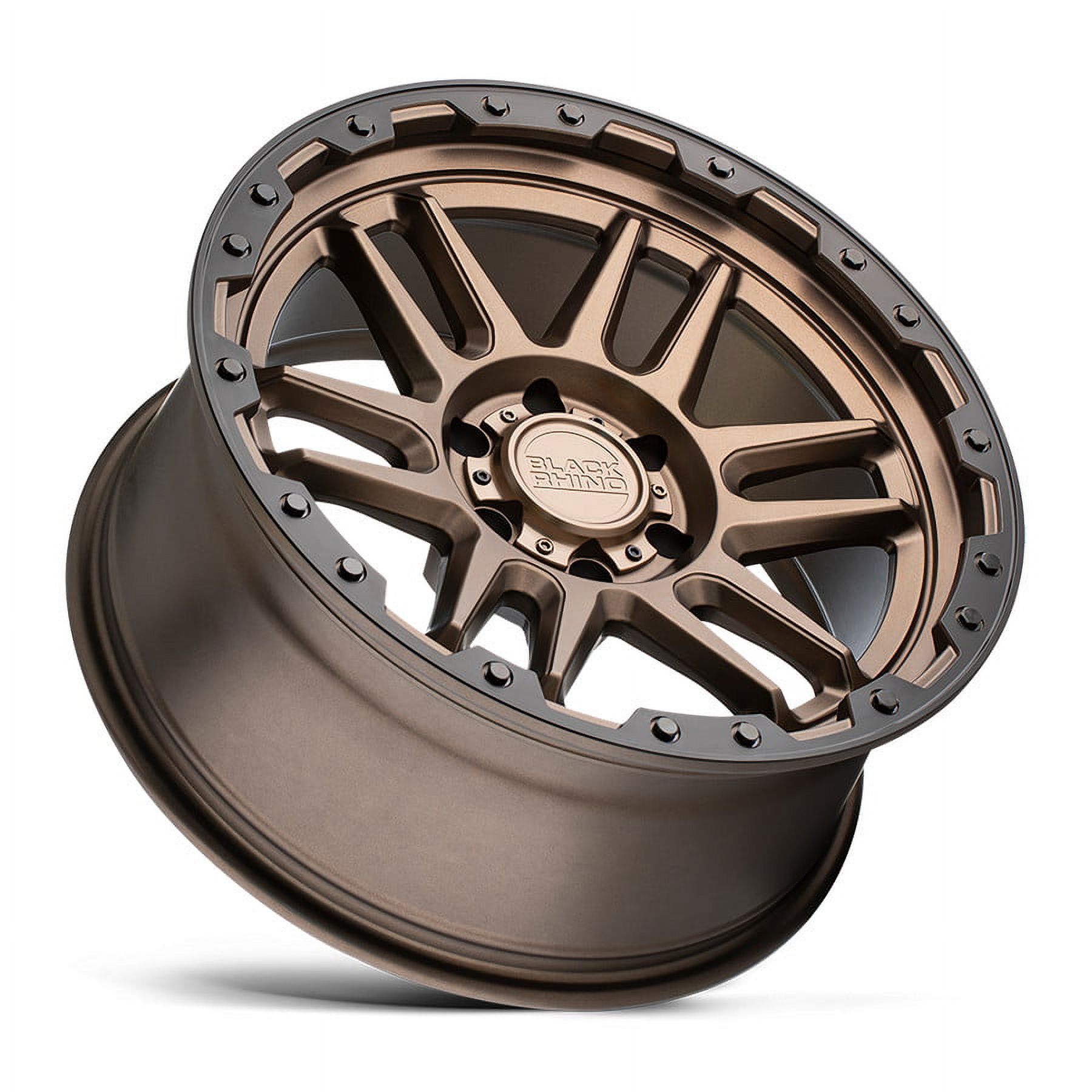 Black Rhino Apache 20X9 6X139.7 12Et 112.1Cb Matte Bronze W/ Black Ring & Black Bolts Wheel