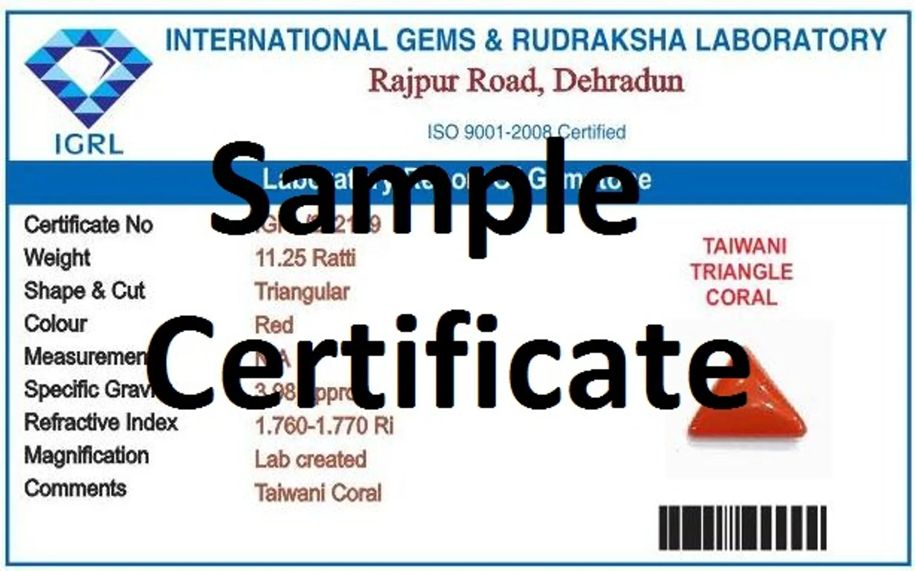 Divya Shakti 9.25-9.50 Carat Triangle Red Coral Red Moonga Gemstone Silver Ring For Men & Women