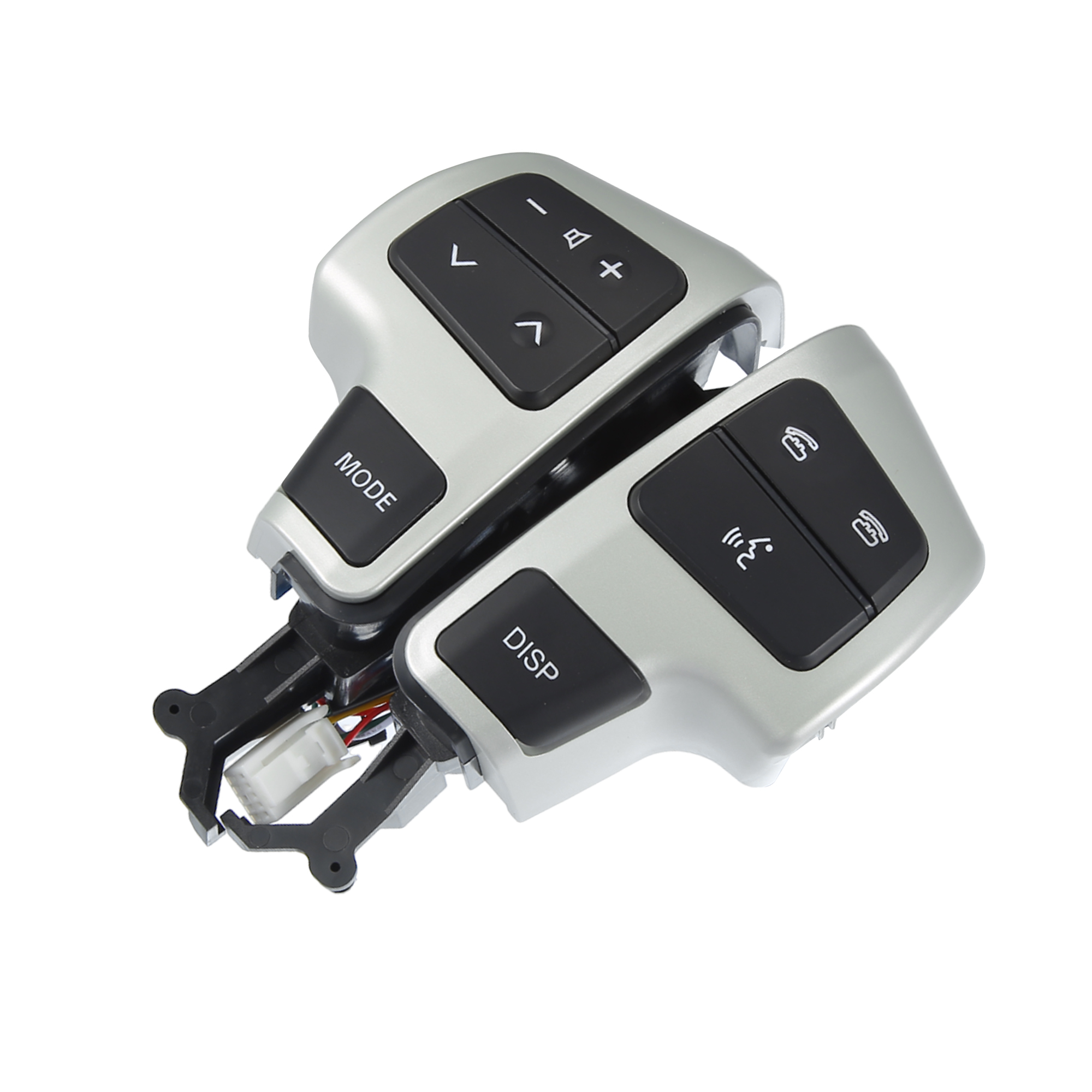 Unique Bargains Car Steering Wheel Cruise Volume Control Switch Button Fit for Toyota Land Cruiser 2008-2010 Silver Tone