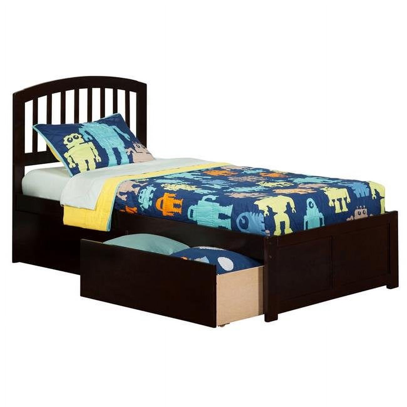 Richmond Extra Large Match Footboard with Urban Bed Drawers x 1 - Espresso, Twin Size