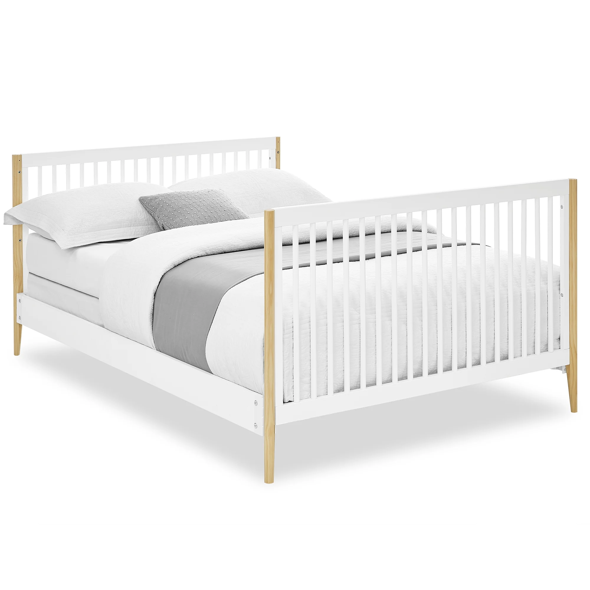 Delta Children Casey 4-in-1 Convertible Crib, Bianca White/Natural