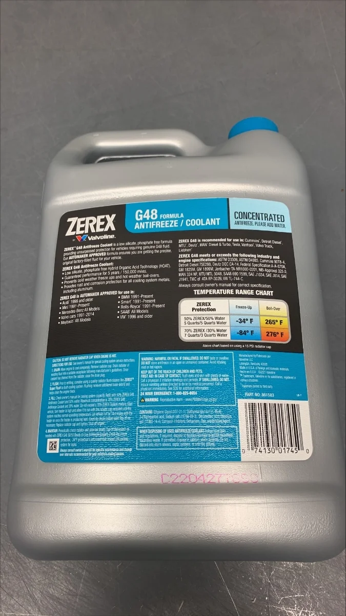 New Genuine Mercedes-Benz Zerex G-48 Antifreeze Coolant 1 Gallon OE Q6880187