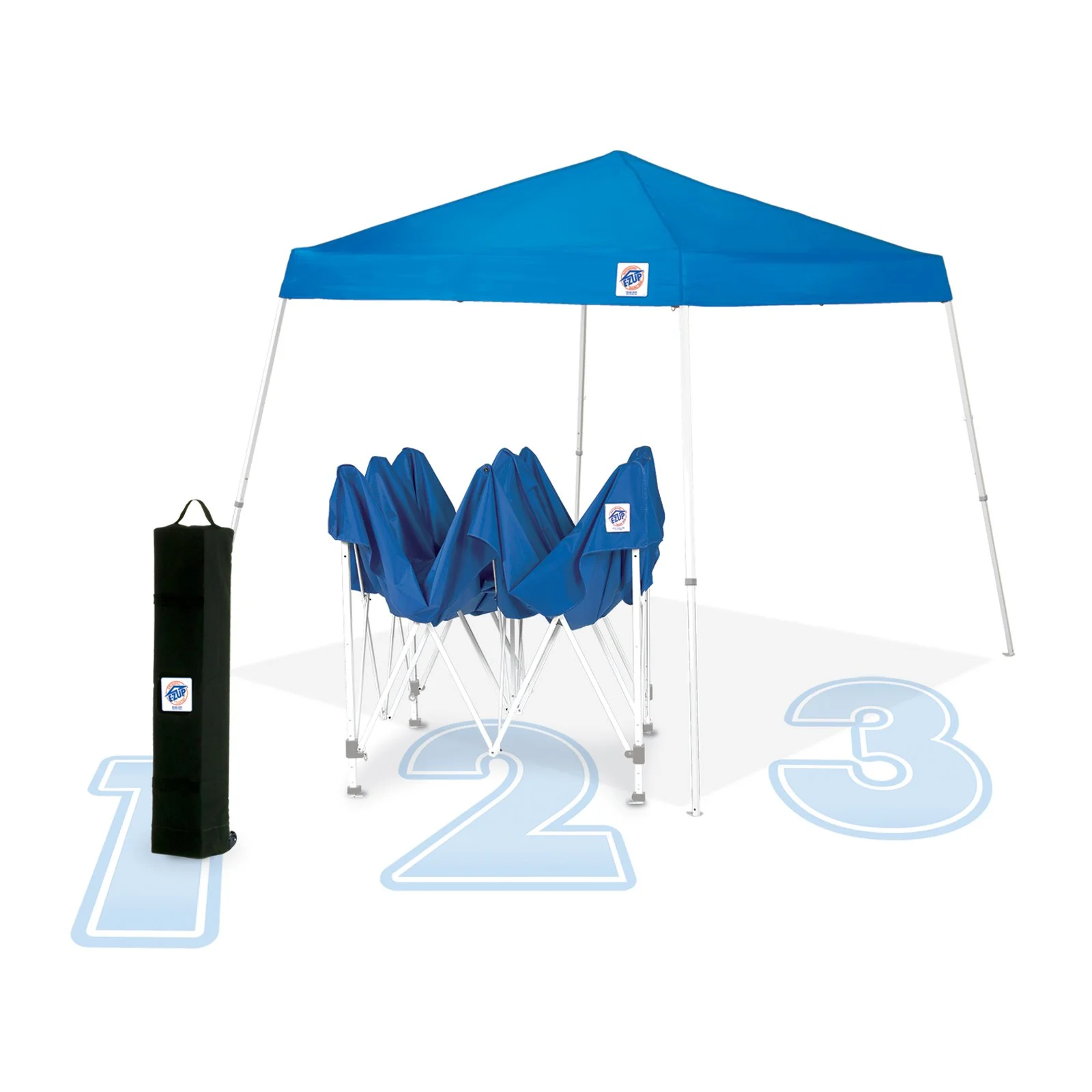 E-Z Up Vista Shelter,10x10 Ft.,Steel Frame,Roya  VS2910BL