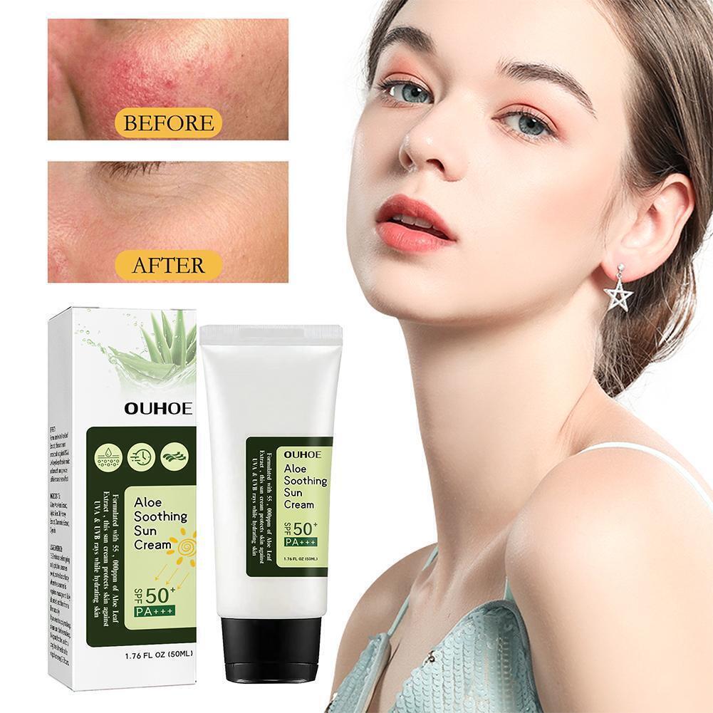 2pcs Aloe Soothing Sun Cream SPF50+ PA+++ 50ml