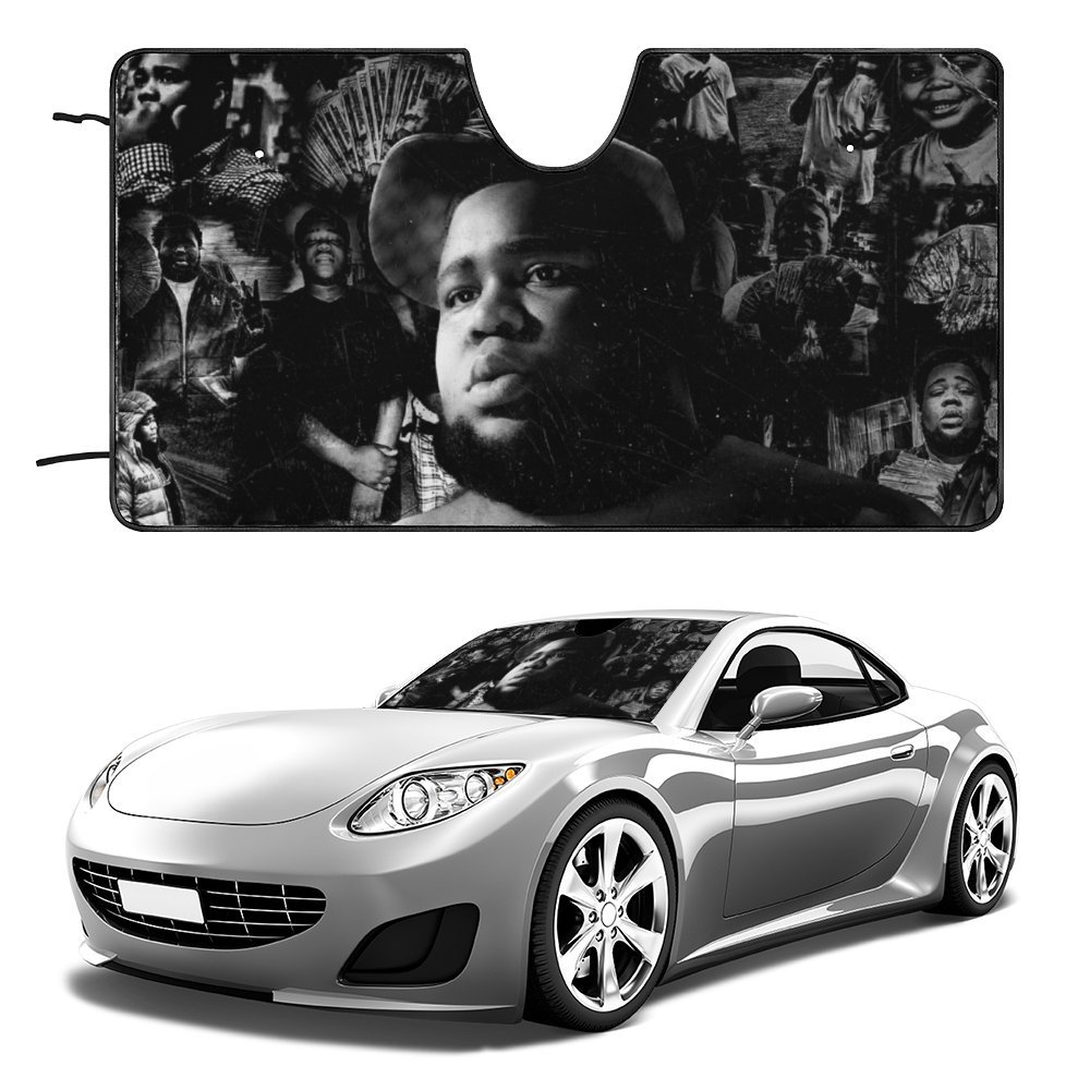 Rod Wave Rap Car Windshield Sunshade Accessories Umbrella Foldable Reflective Sun Visor Front Window Cover Protector