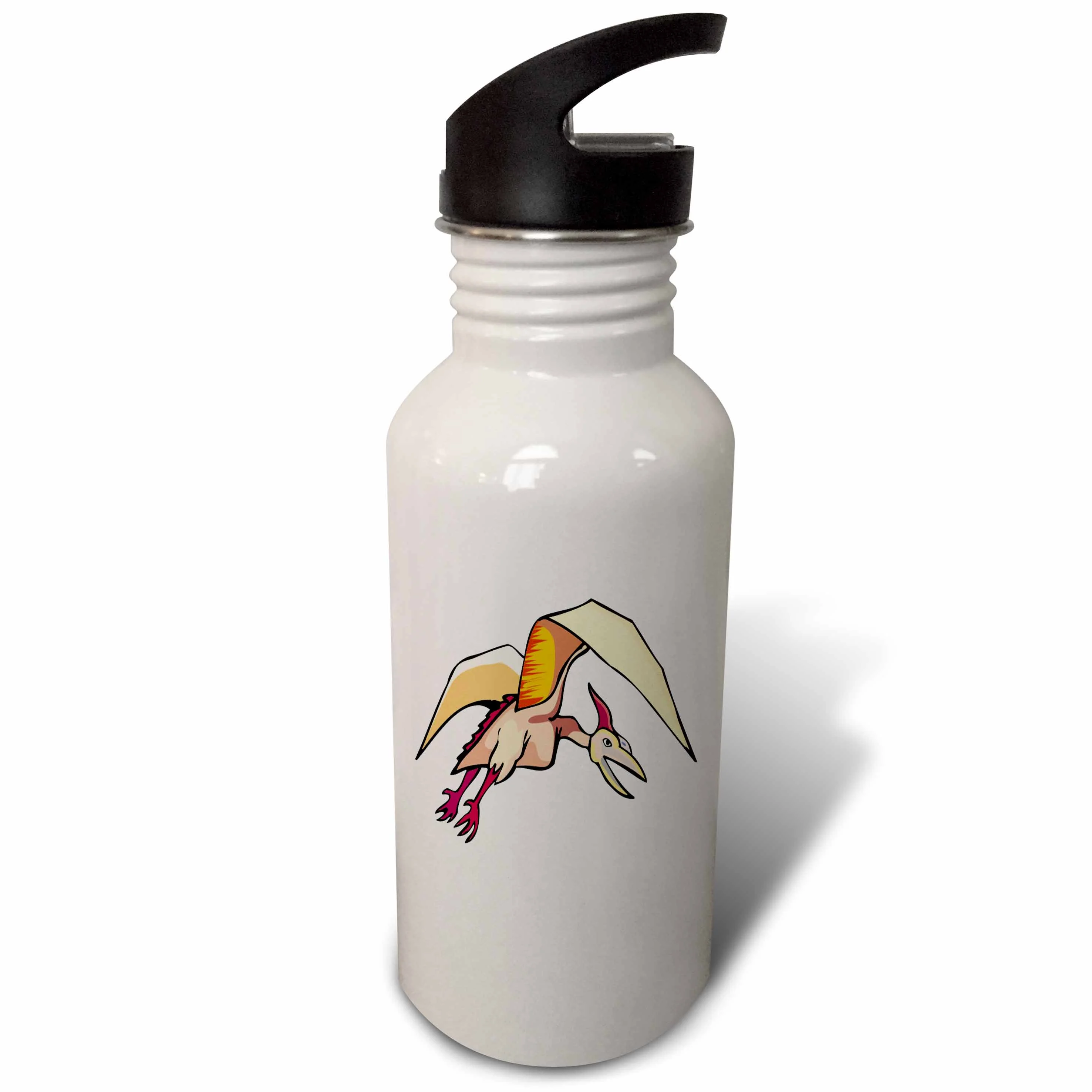 3dRose Flying Dinosaur, Sports Water Bottle, 21oz