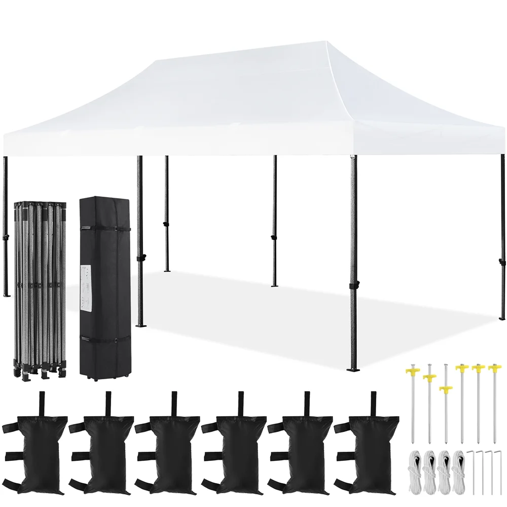 Yaheetech 10×20 ft Commercial Pop Up Canopy Tent,White