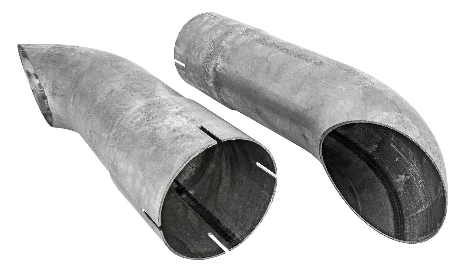JEGS 30645 Exhaust Turndowns 3.5 ID x 13.5 L Aluminized Steel Pair