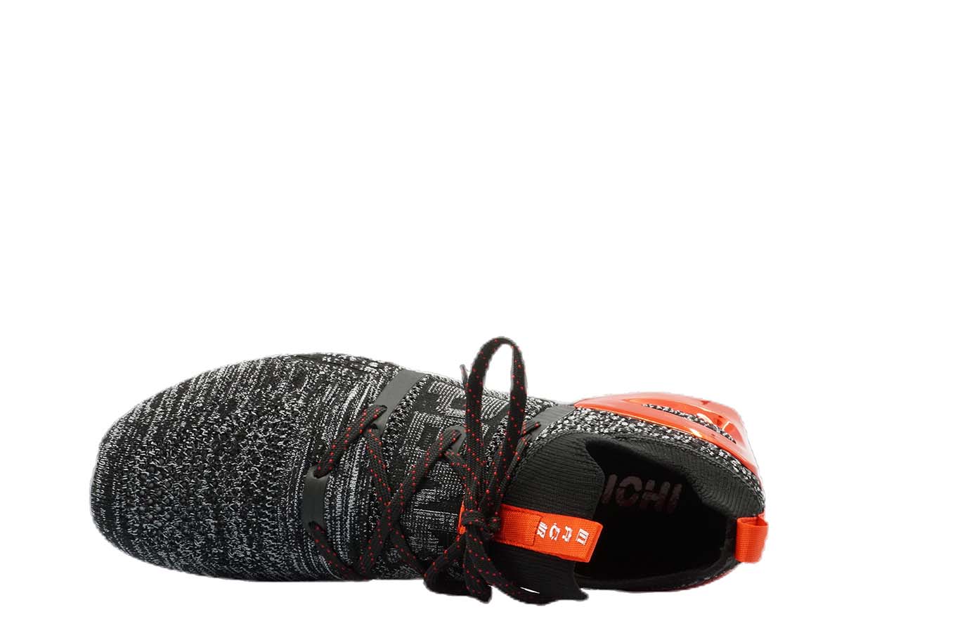 [E92577] Mens Peak Taichi 1.0 Plus Black Melange Grey Running Shoes - 7